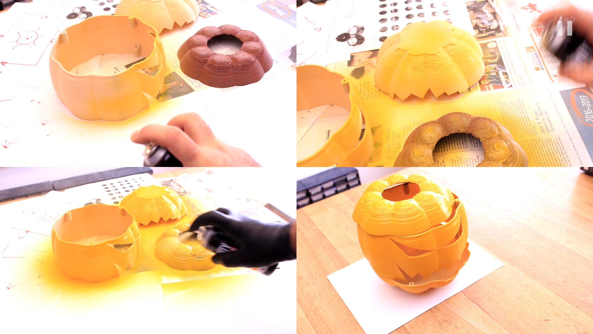 Arduino halloween 3D printed pumpkin