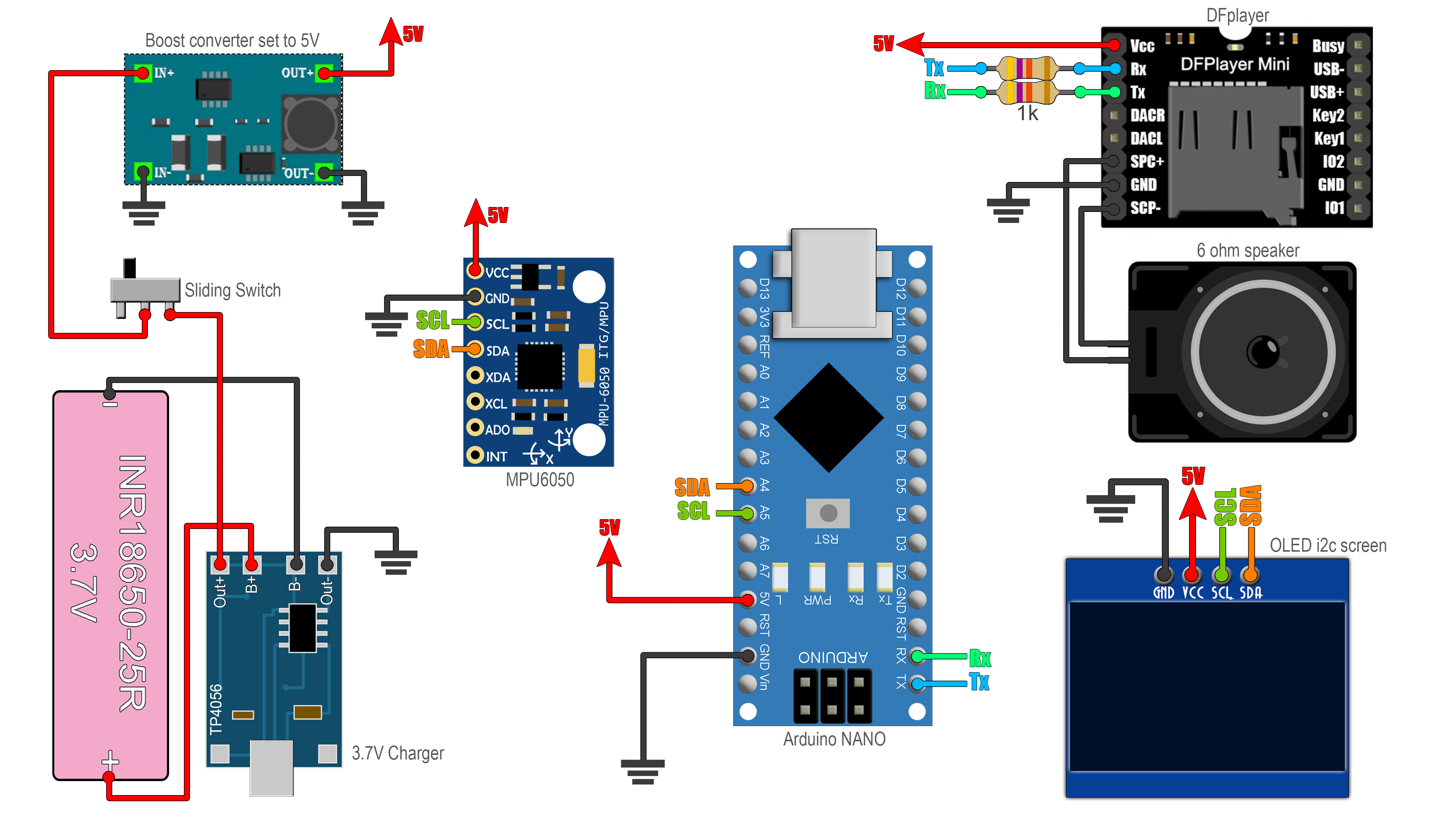 schematic arduino magic 8 ball with display