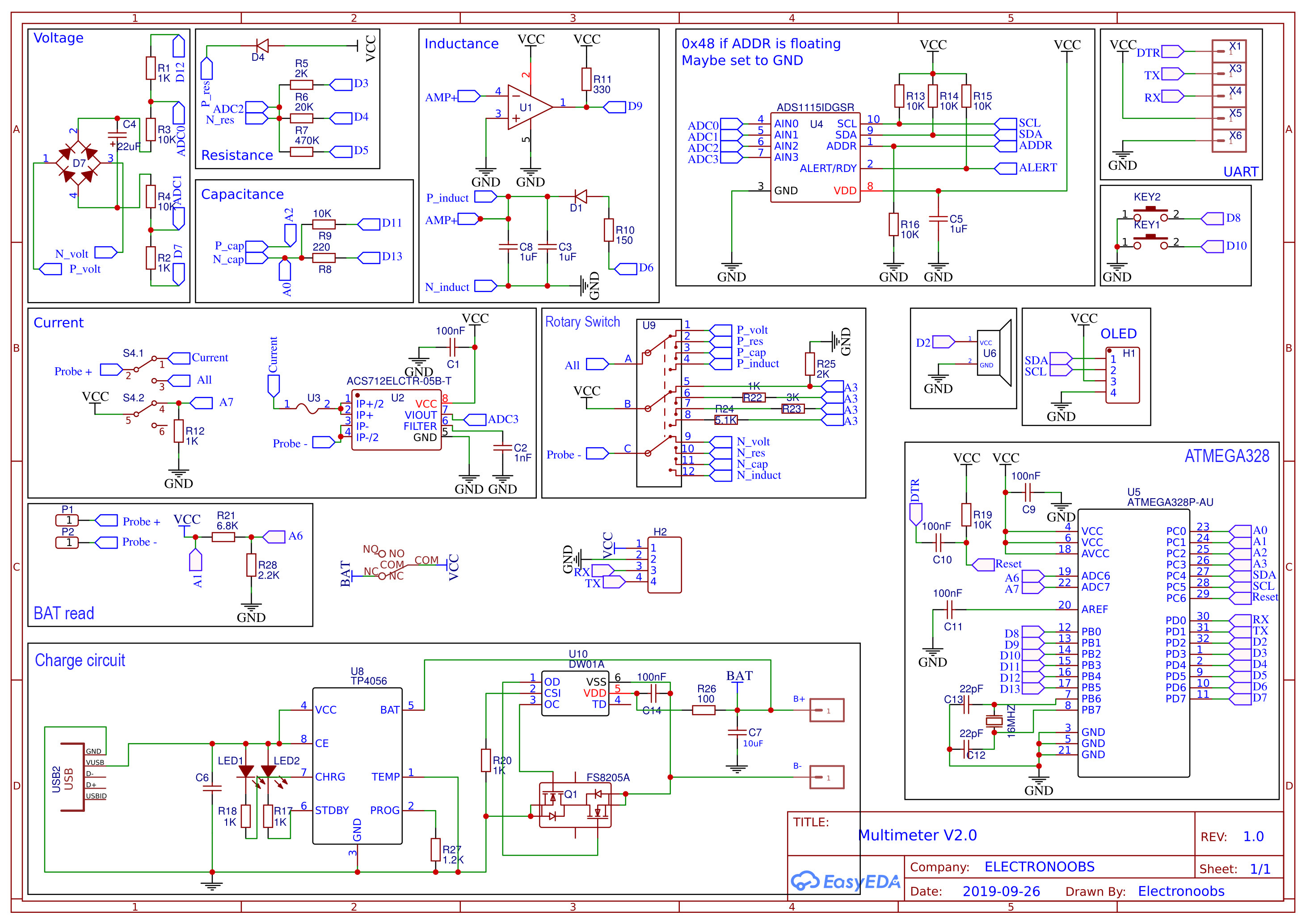 schematic arduino multimeter
