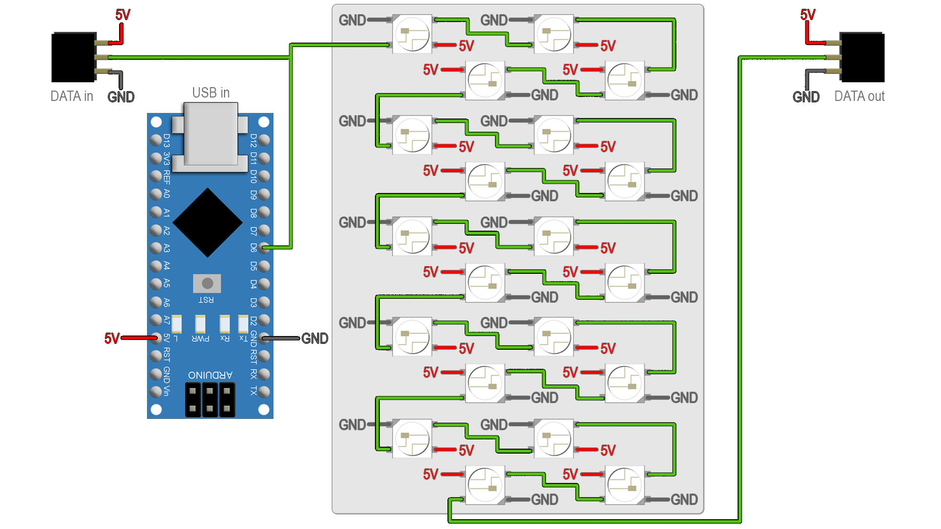 Arduino schematic lexie display ws2812