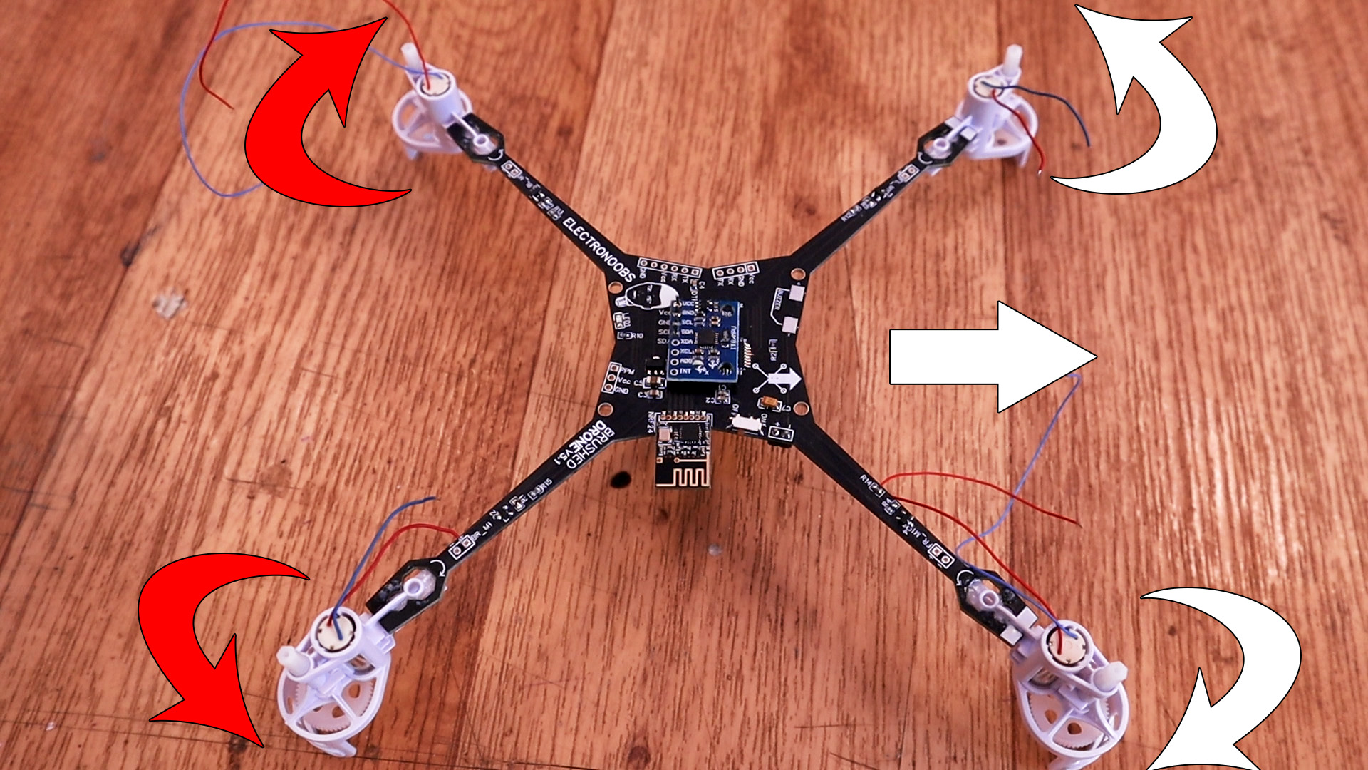 Arduino multiwii drone propeller connection