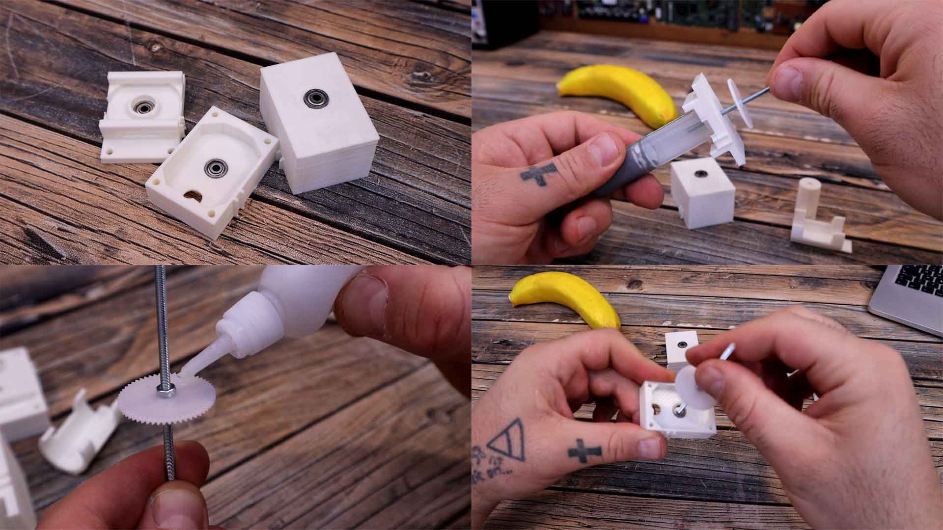 homemade 3D printed paste dispenser
