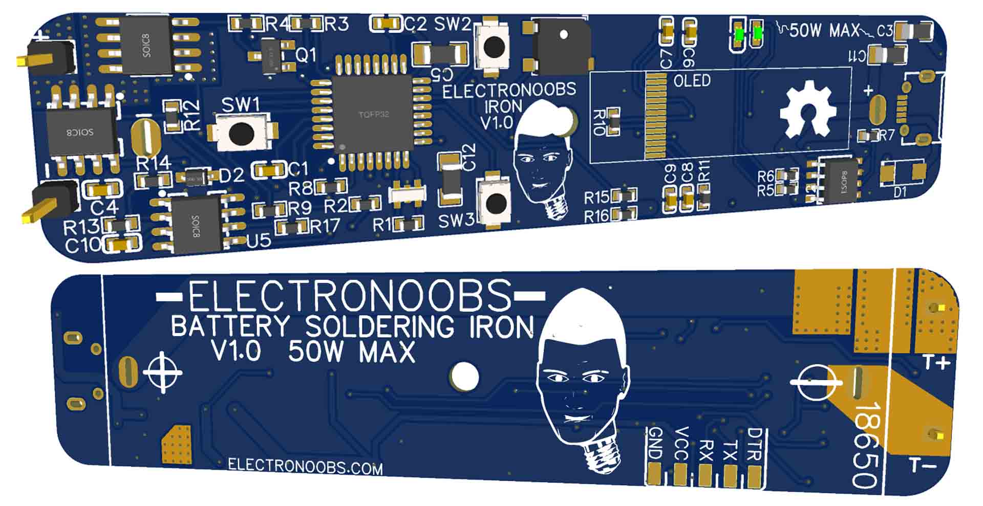 schematic arduino homeamde battery portable soldering iron
