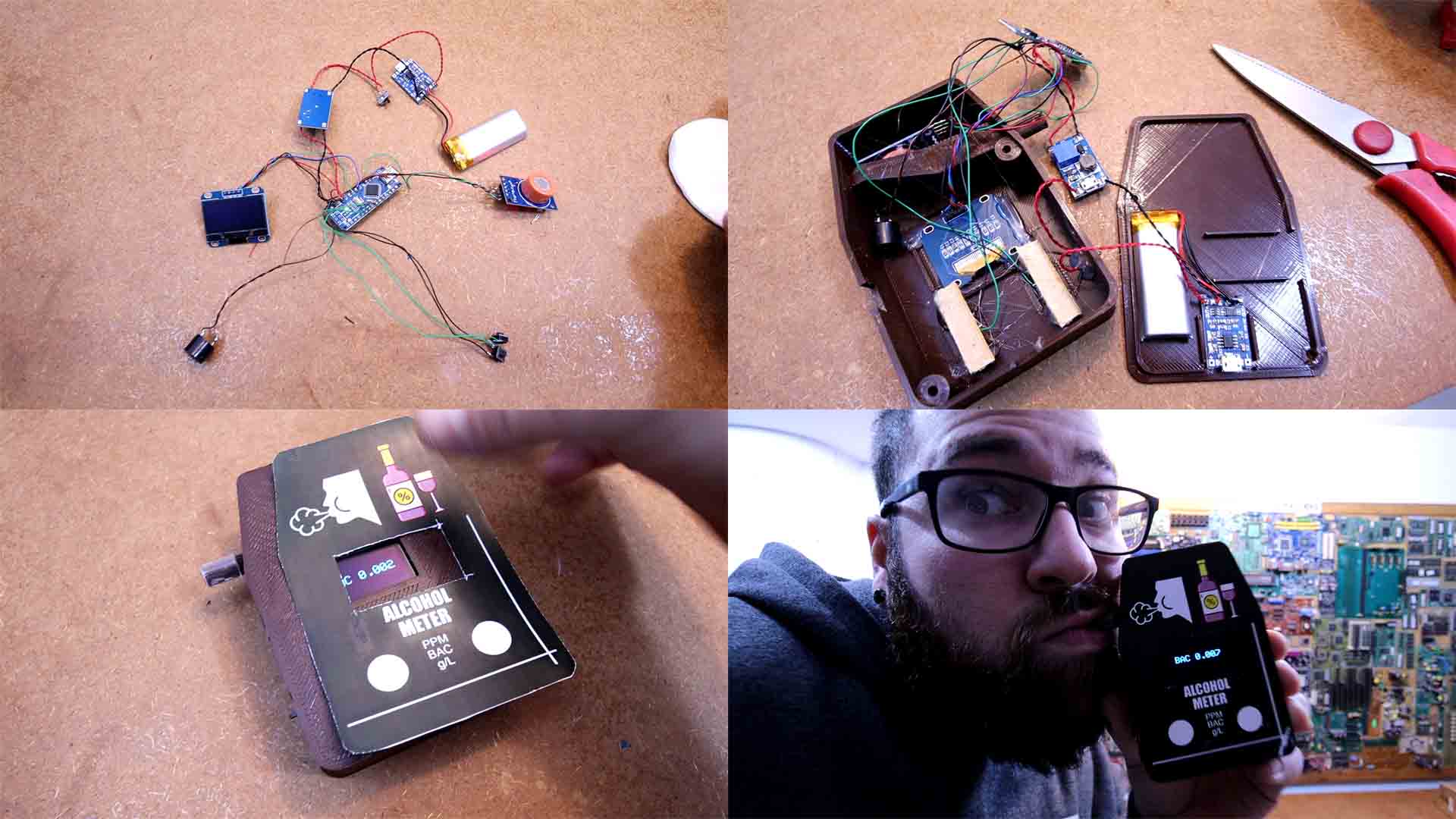 MQ-3 breath alcohol analyzer DIY tutorial Arduino