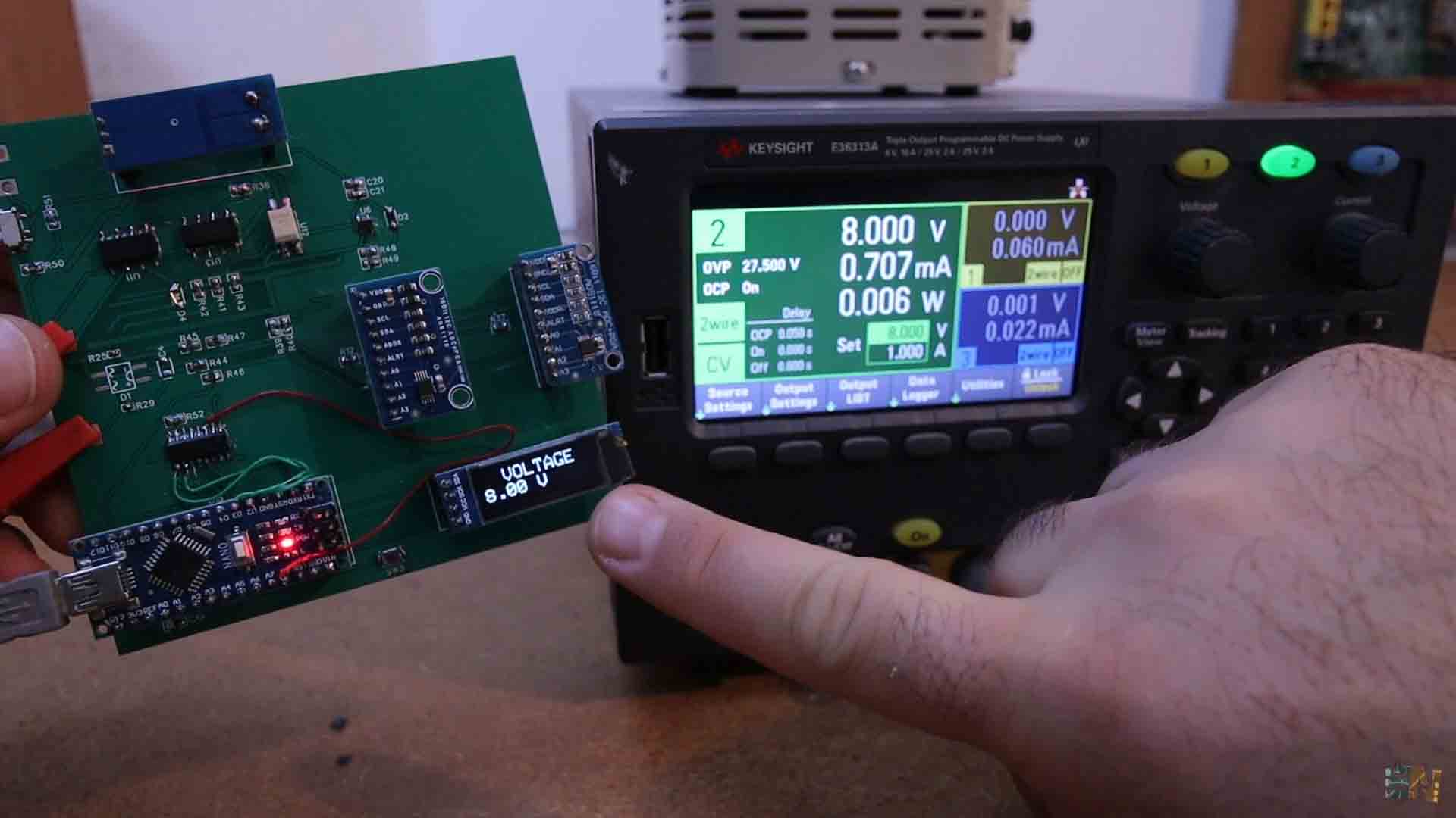 Arduino Voltage read tutorial ADS1115 negative