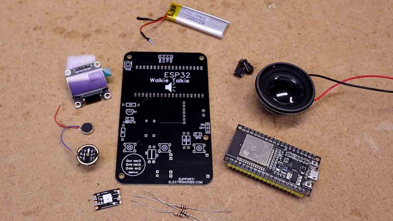 homemade arduino ESP32 walkie talkie