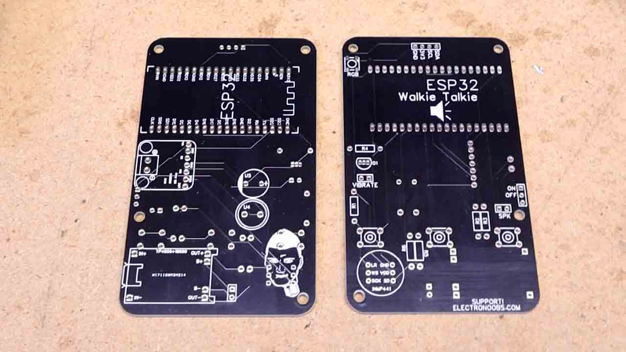 homemade esp32 walkie talkie download PCB