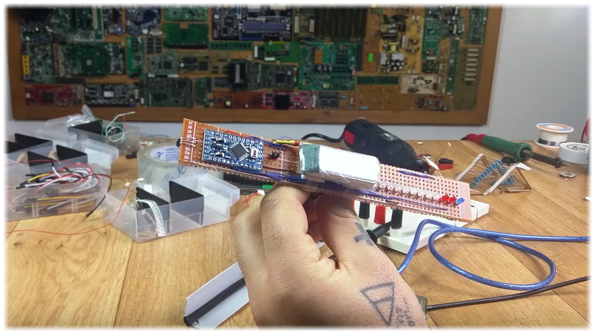 arduino POV clock prototype