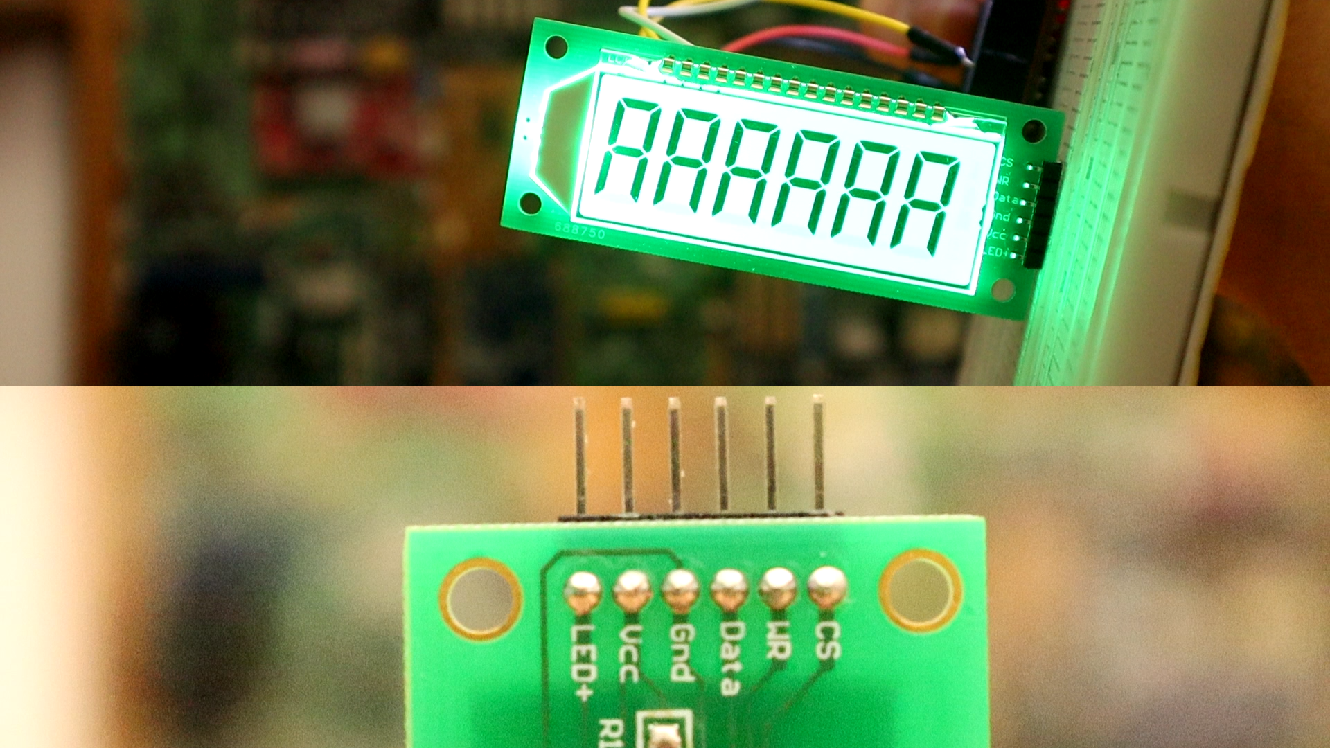 7 segments LCD serial Arduino example