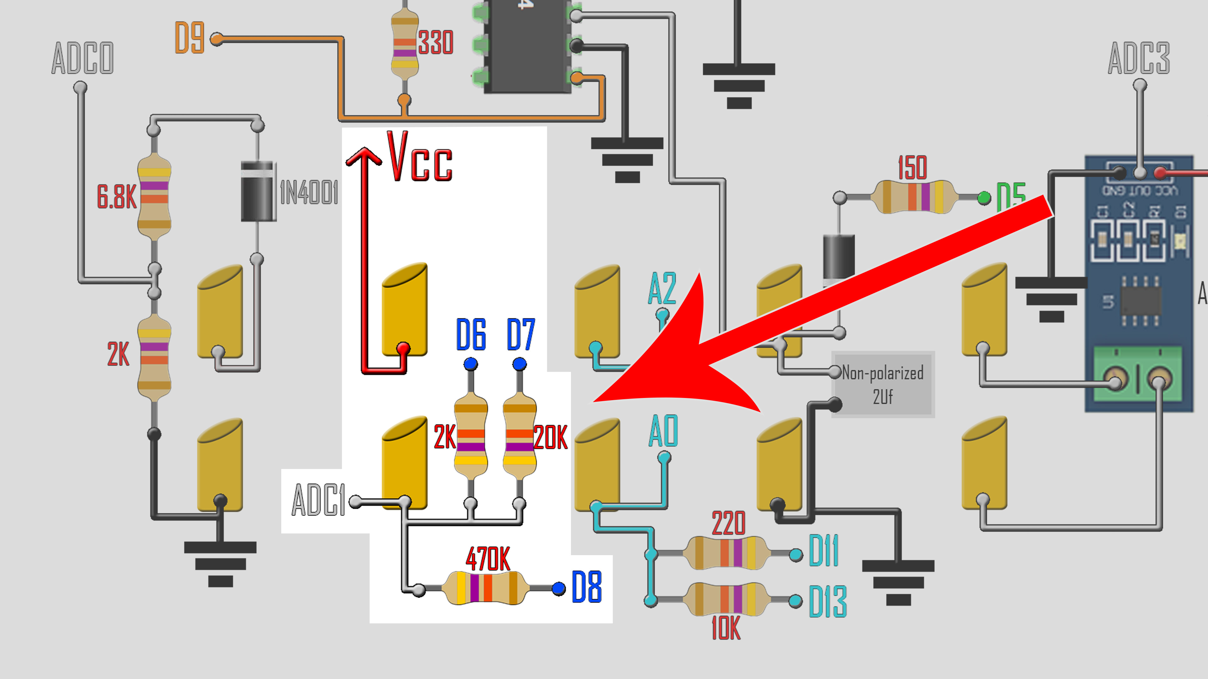 Arduino multimeter resistance meter