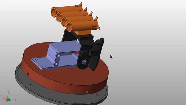 3D printed turret with servo