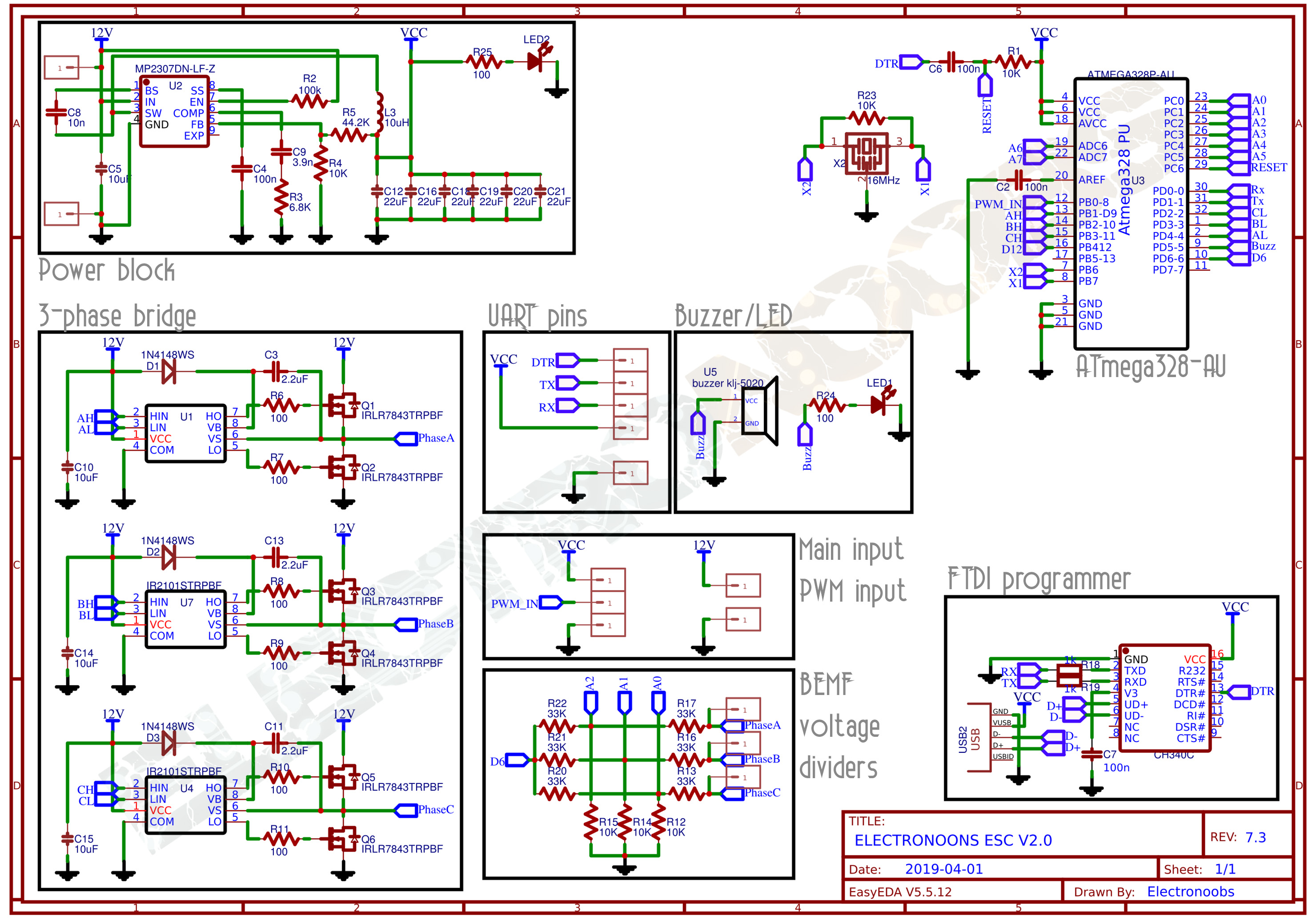Arduino ESC schematic speed controller