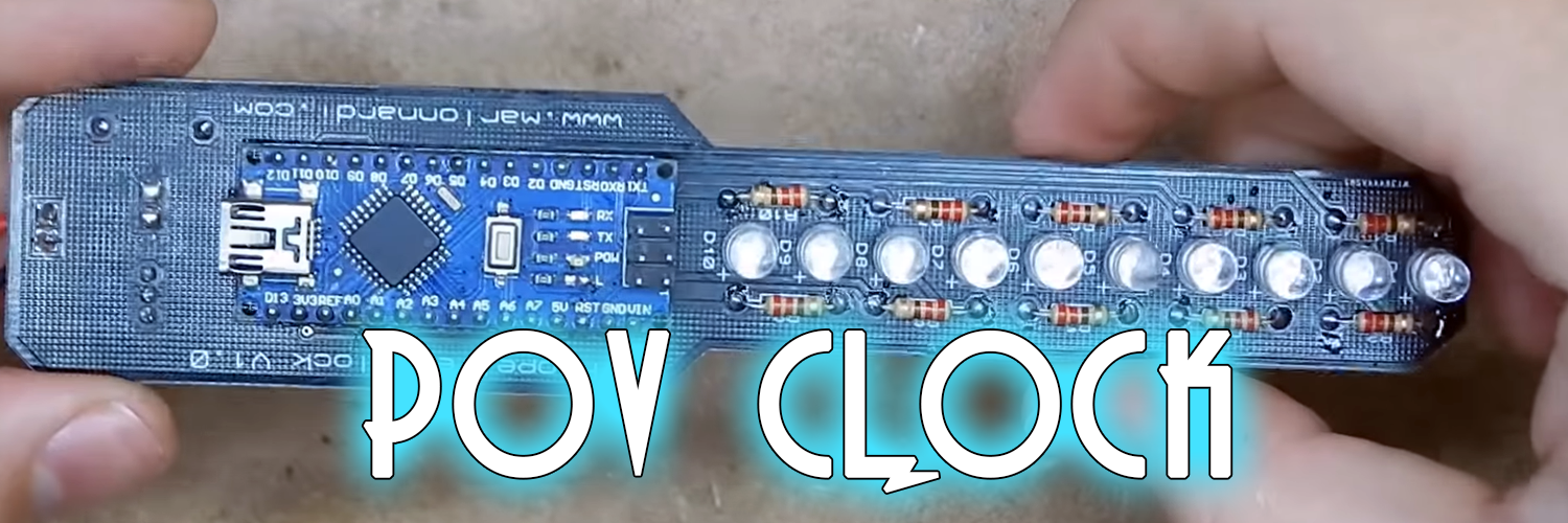 Arduino PCB POV clock DIY