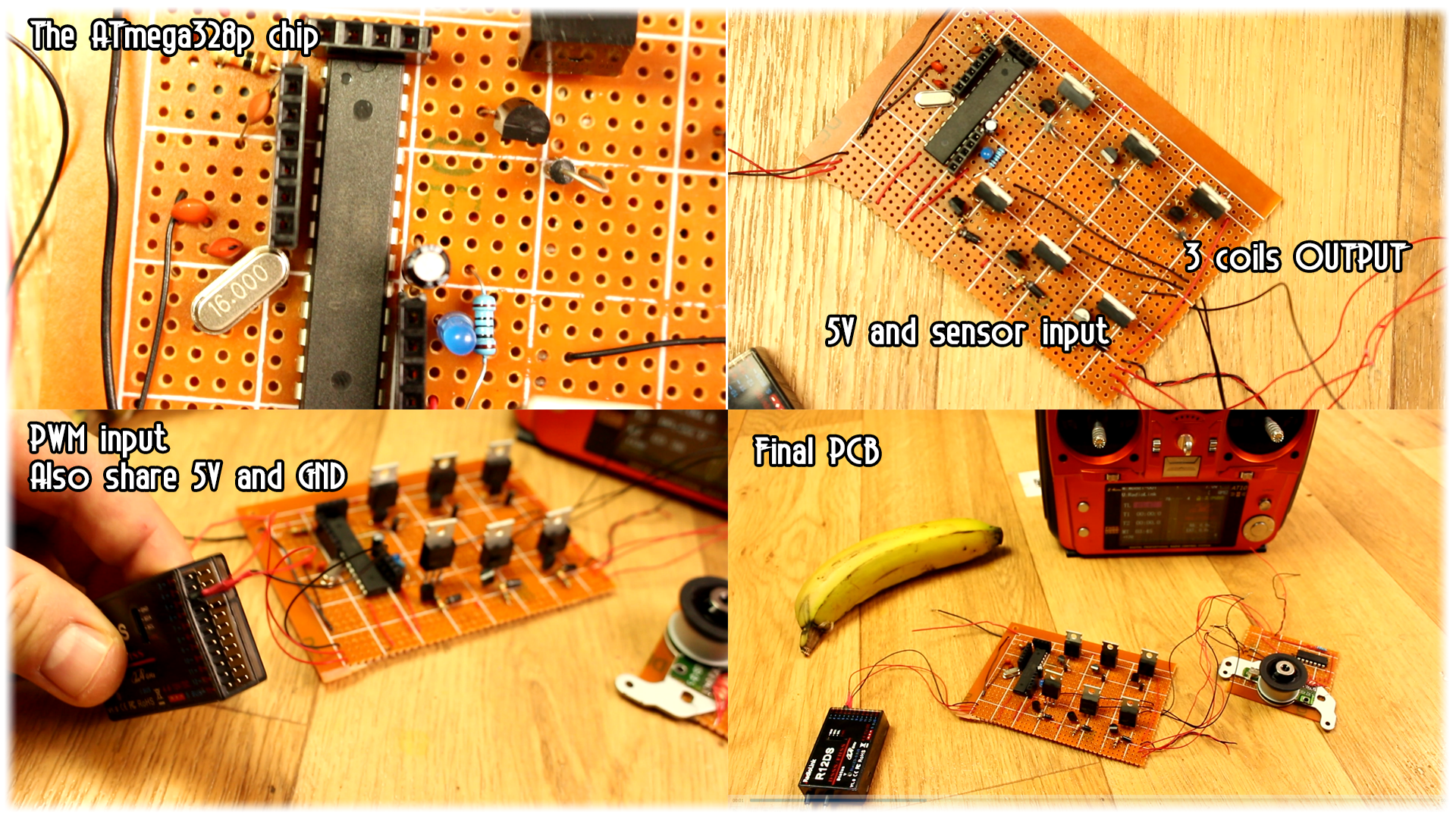 brushless motor circuit homemade ATMEGA328