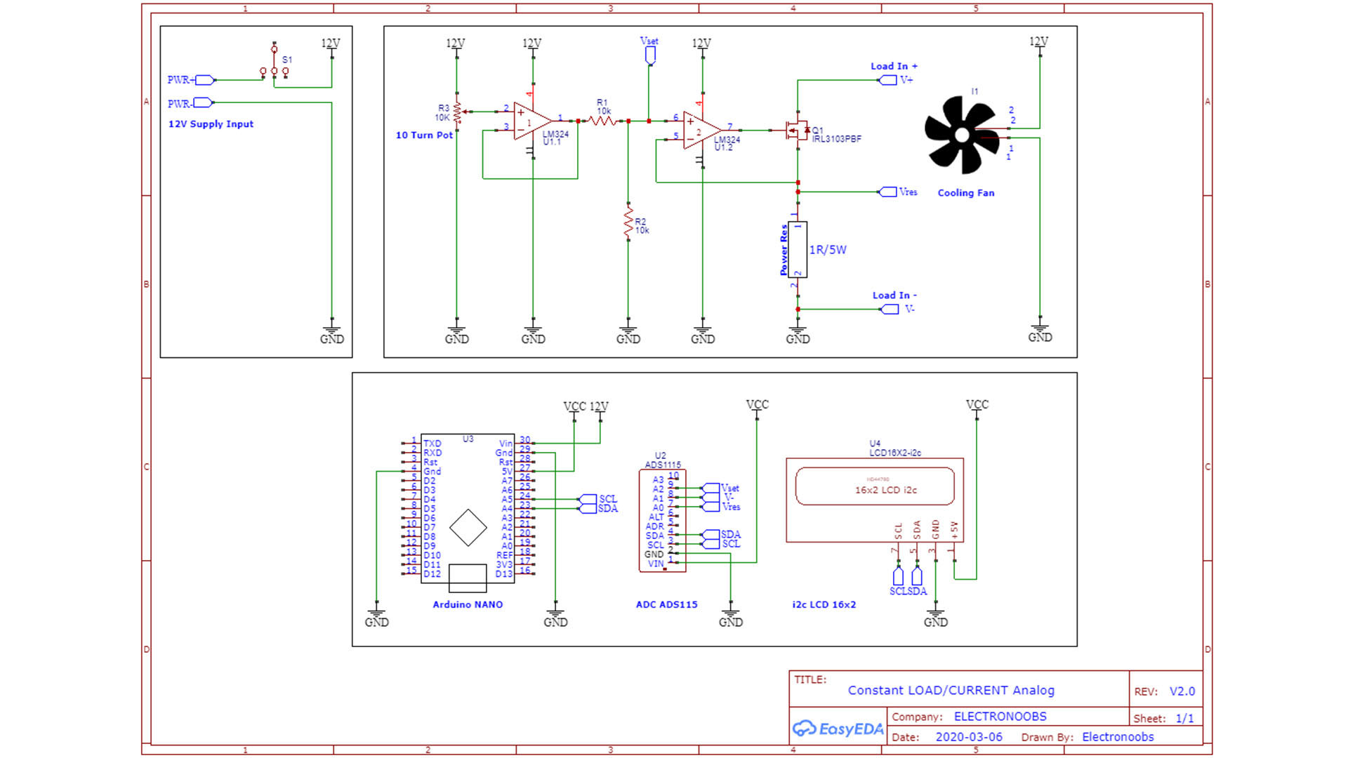 Constant load power controller schematic