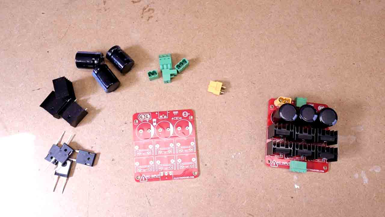 homemade full bridge rectifier PCB for wind turbine