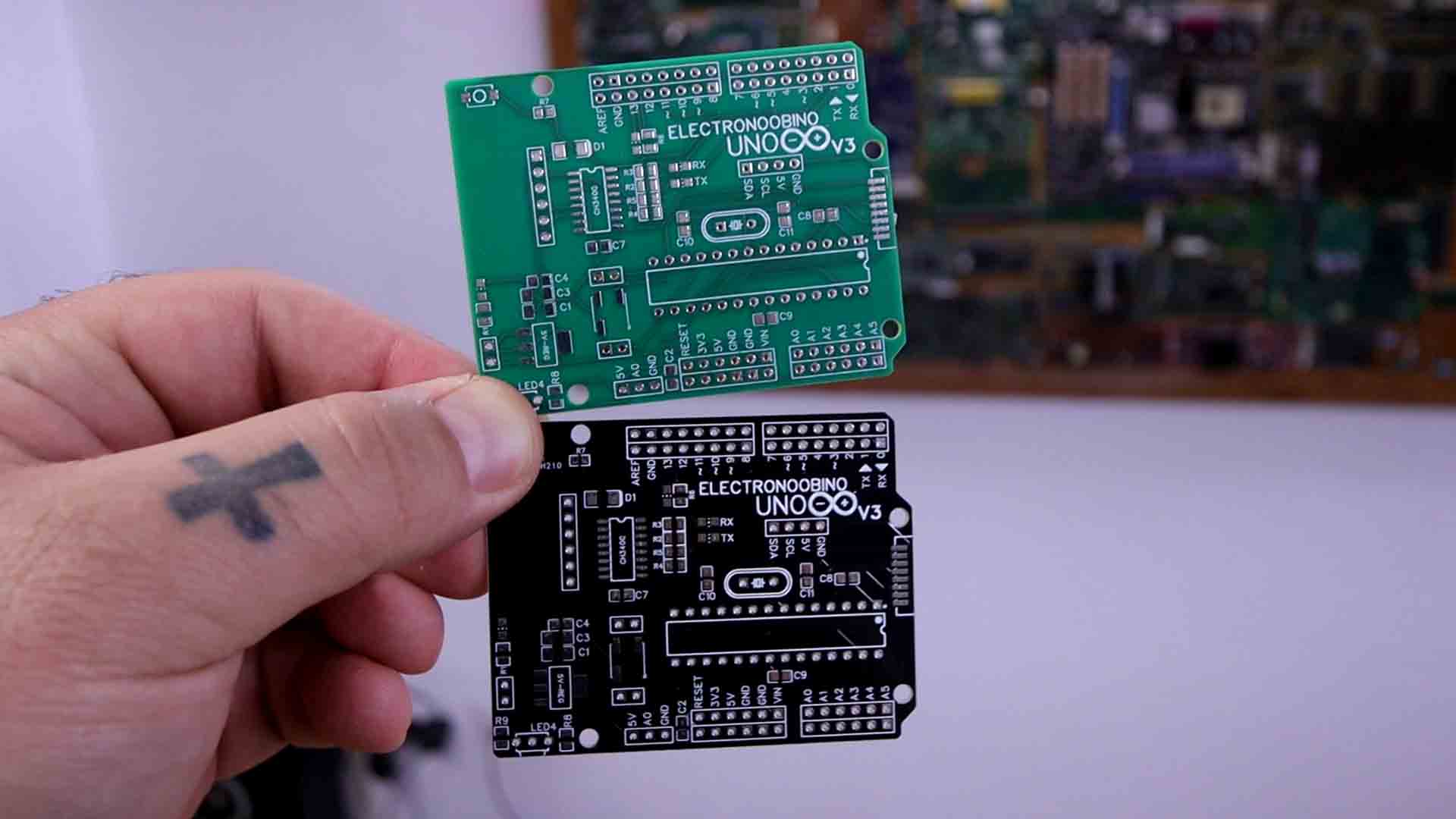 homemade arduino UNO PCB electronoobino GERBERs