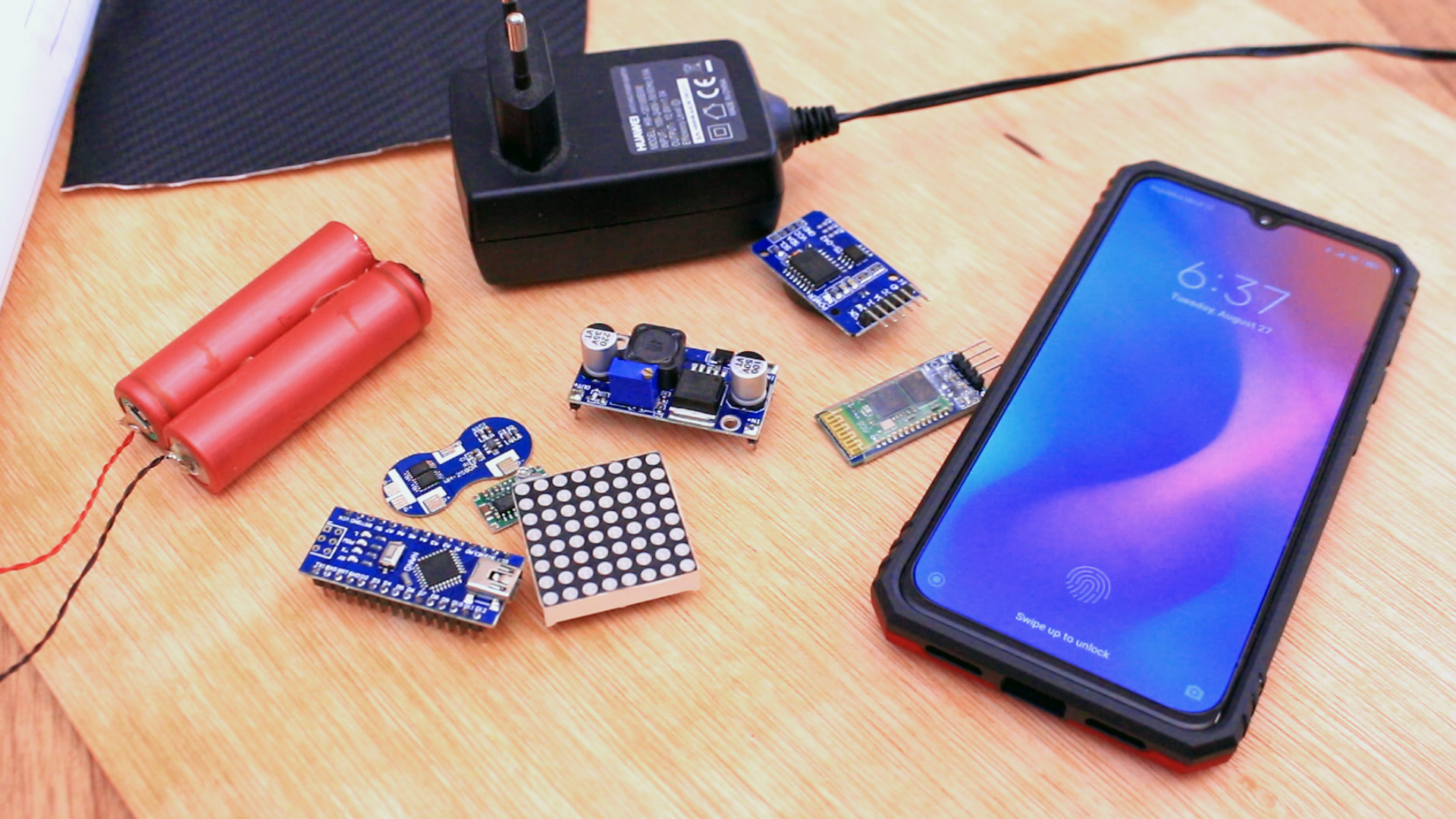 Arduino dot matrix display parts tutorial