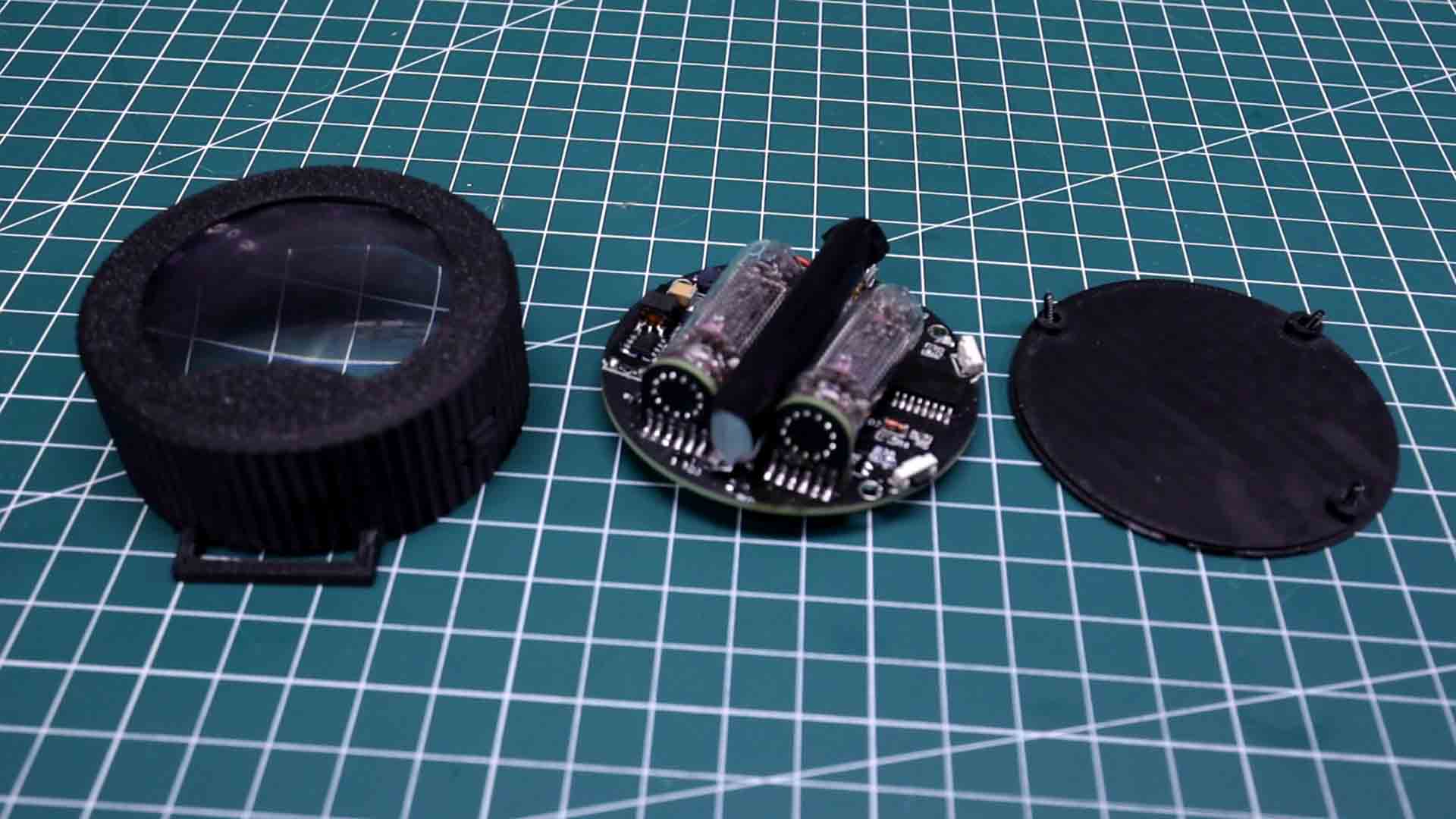 homemade 3D printed nixie tube watch