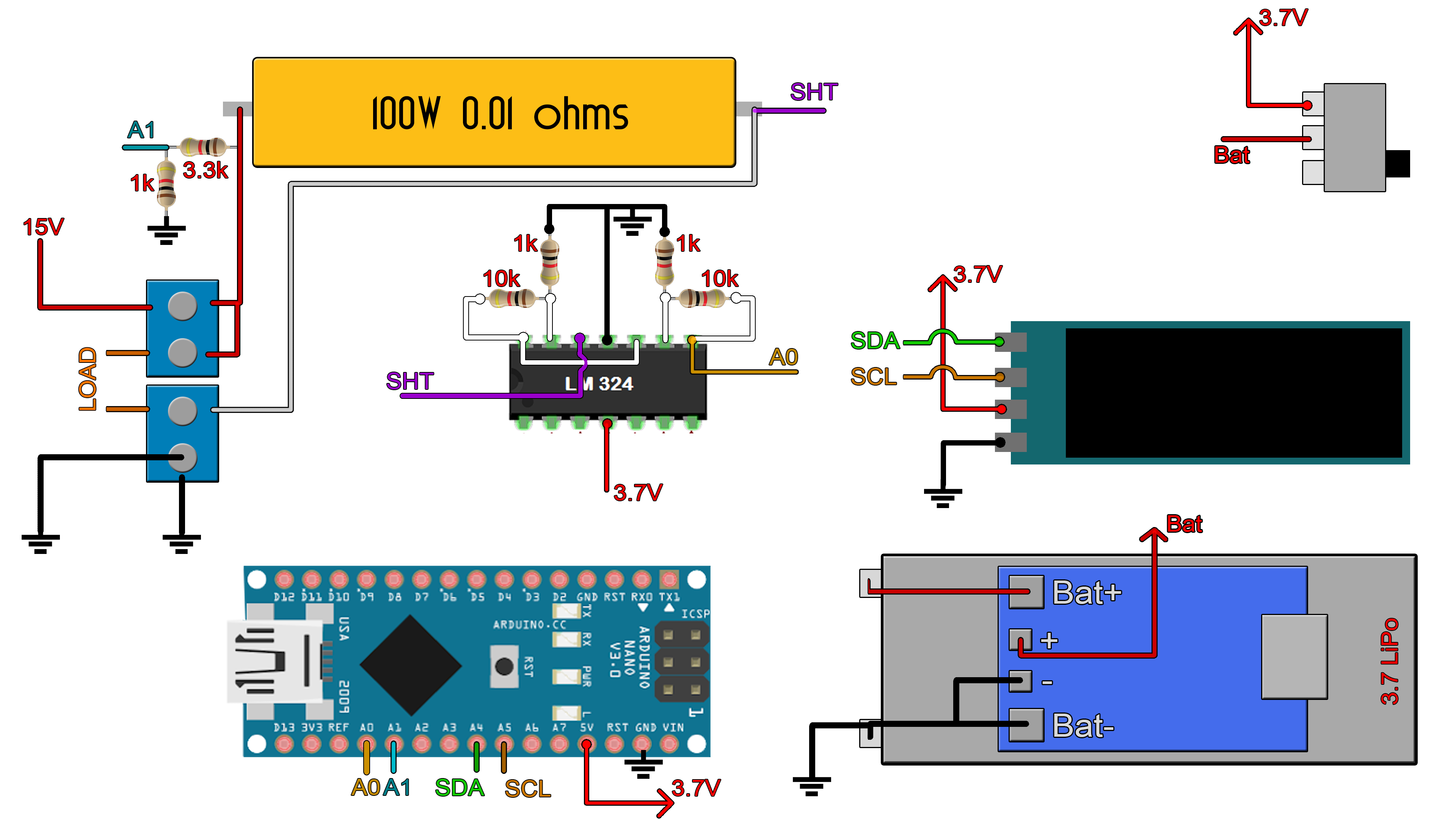 arduino power meter schematic