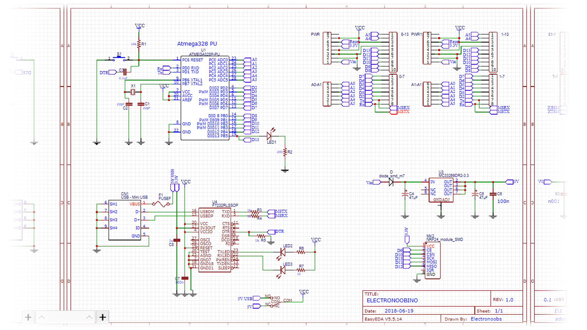 Arduino ATMega328 schematic