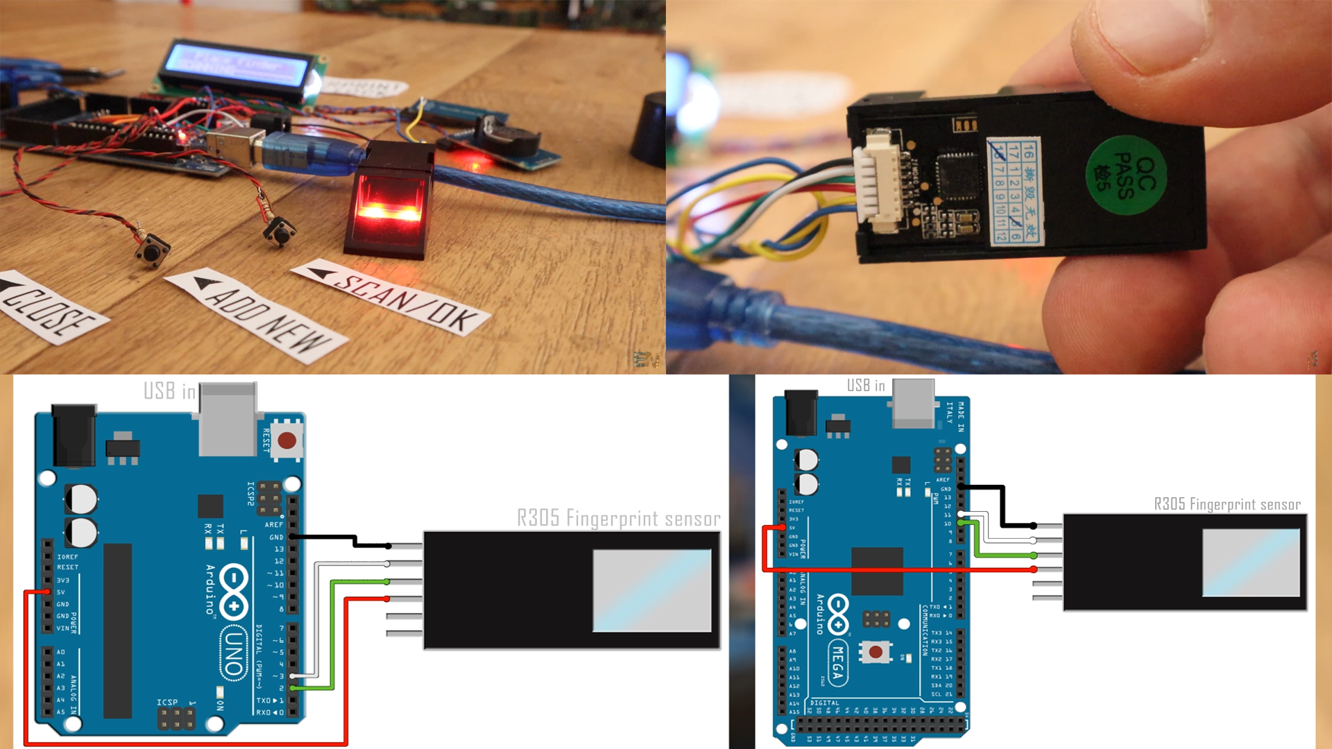 arduino fingerprint sensor R305