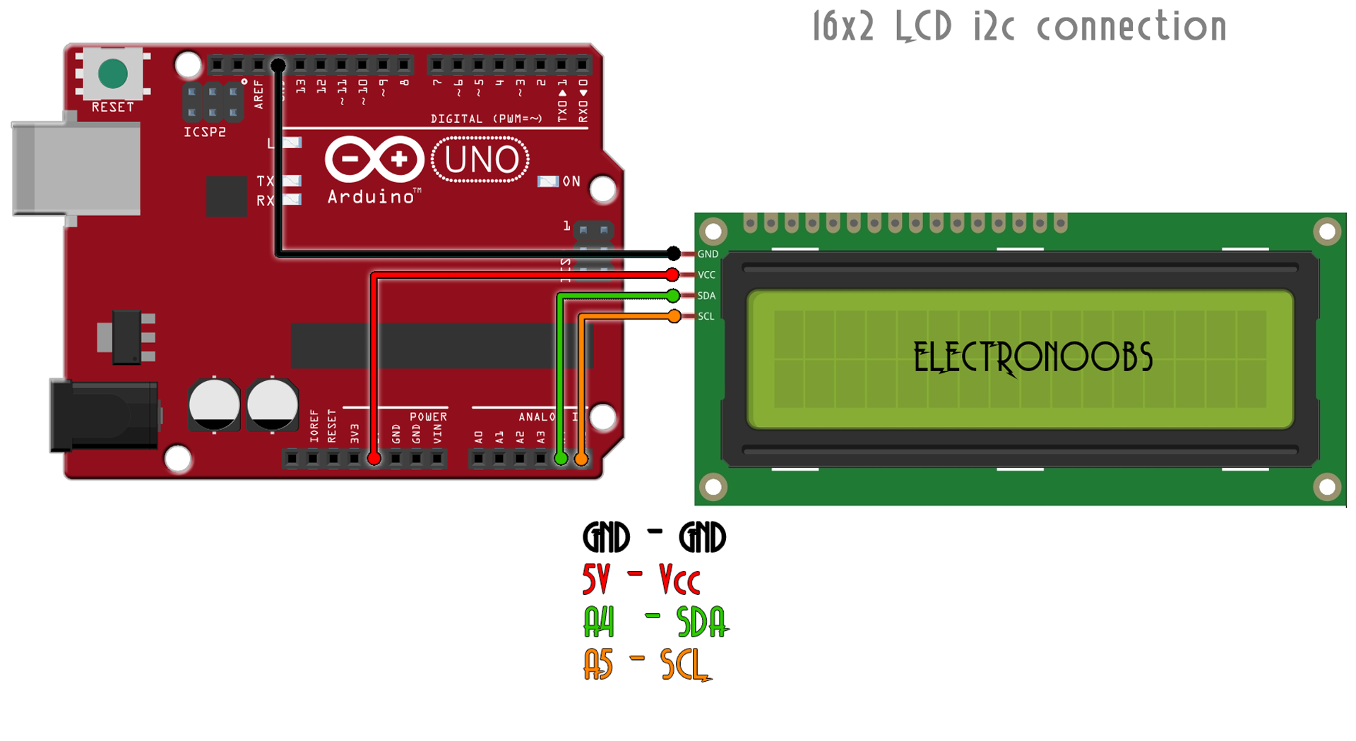 scheamtic Arduino 16x2 LCD