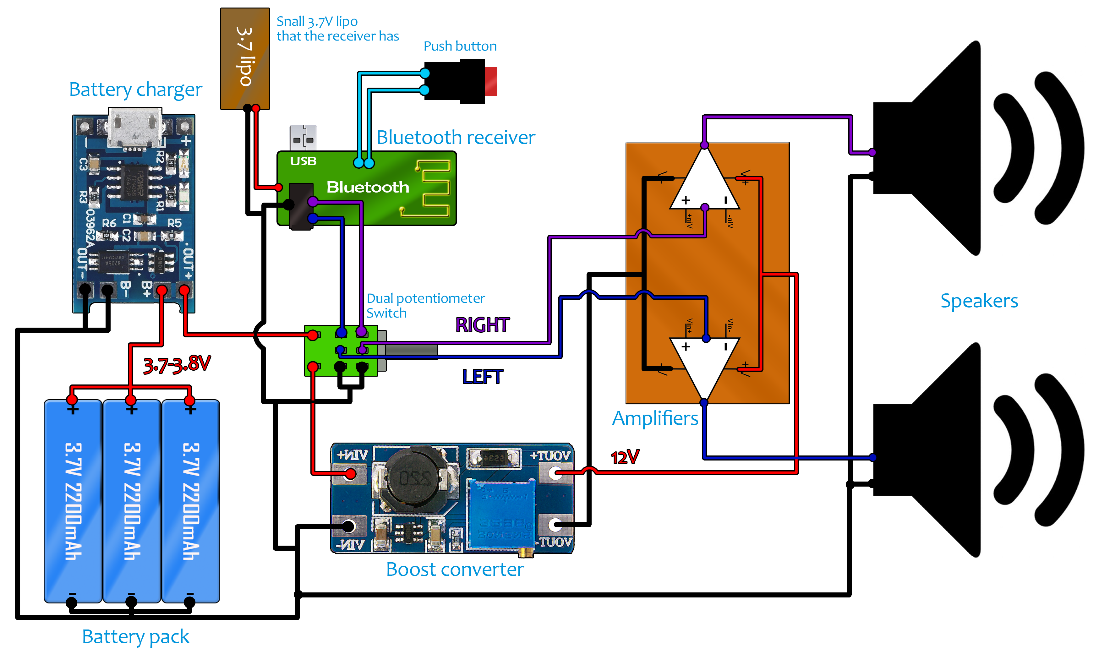 bluetooth speaker circuit