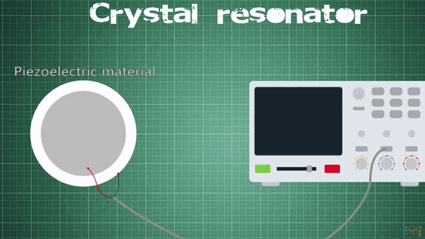 piezo piezoelectric animated resonance crystal