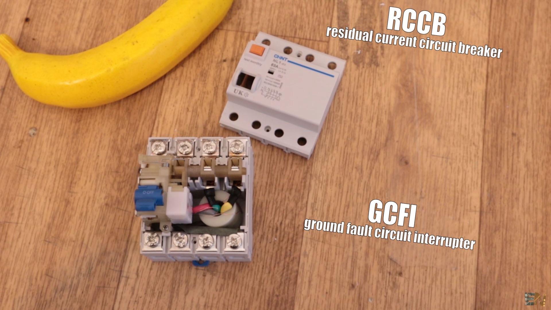 what is inside an RCCB residual circuit breaker?