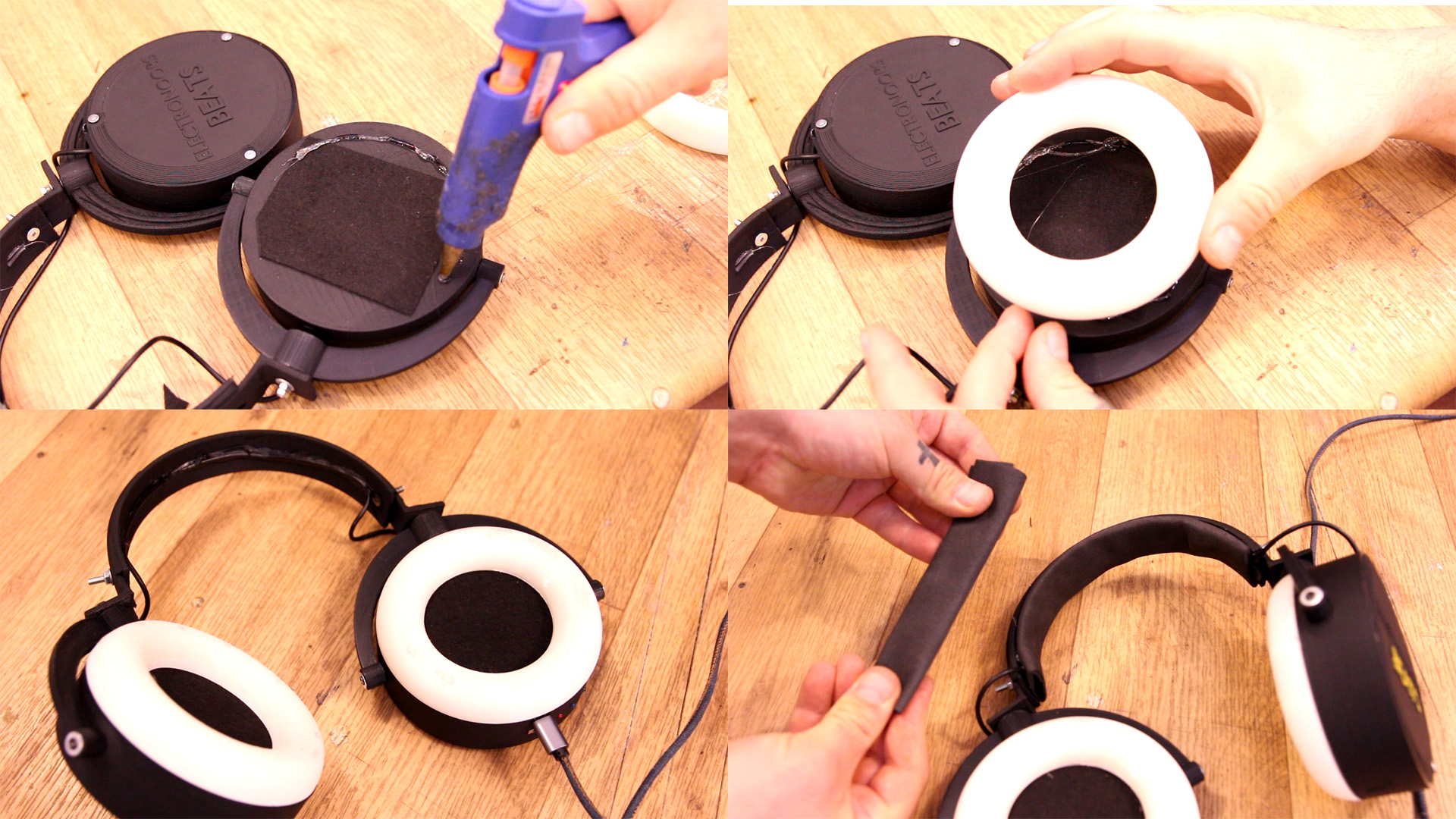 Flexible free DIY bluetooth receiver headphones tutorial