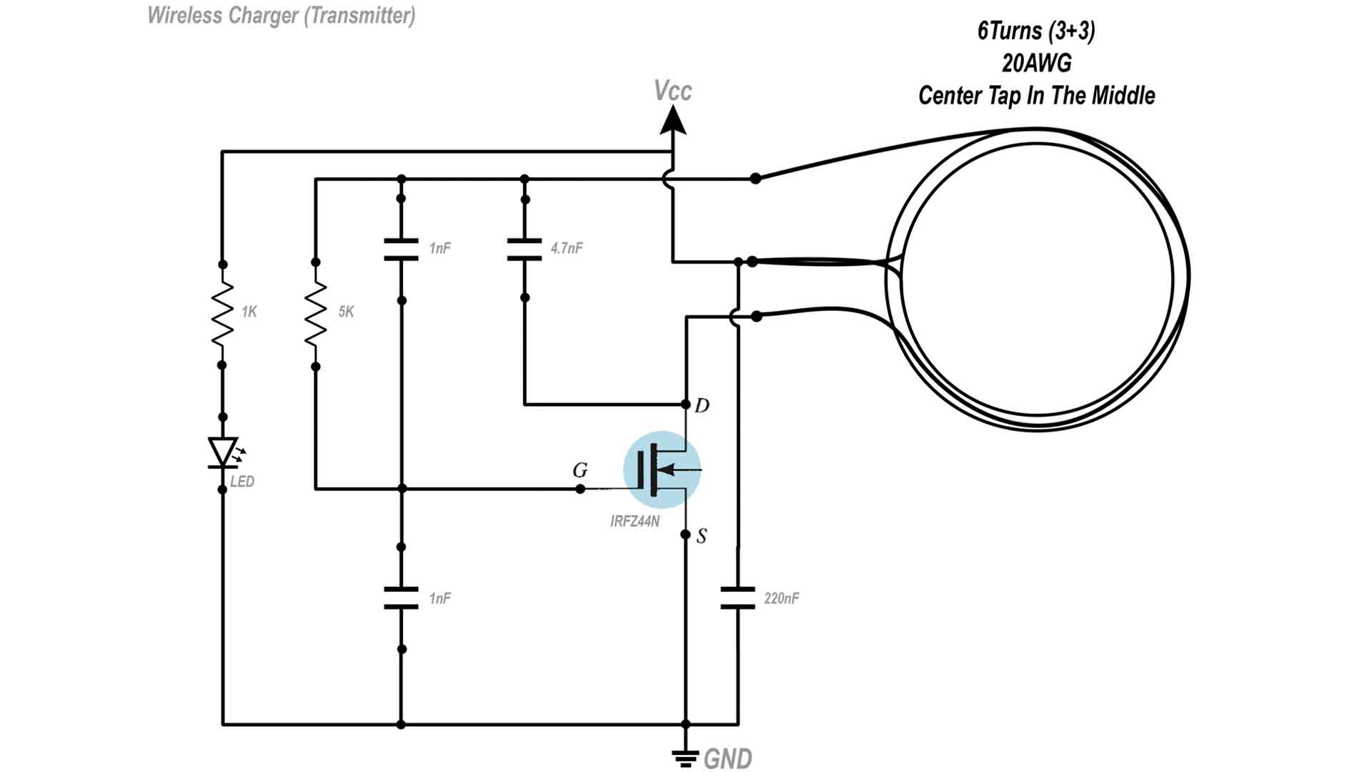 wireless charger transmitter schematic
