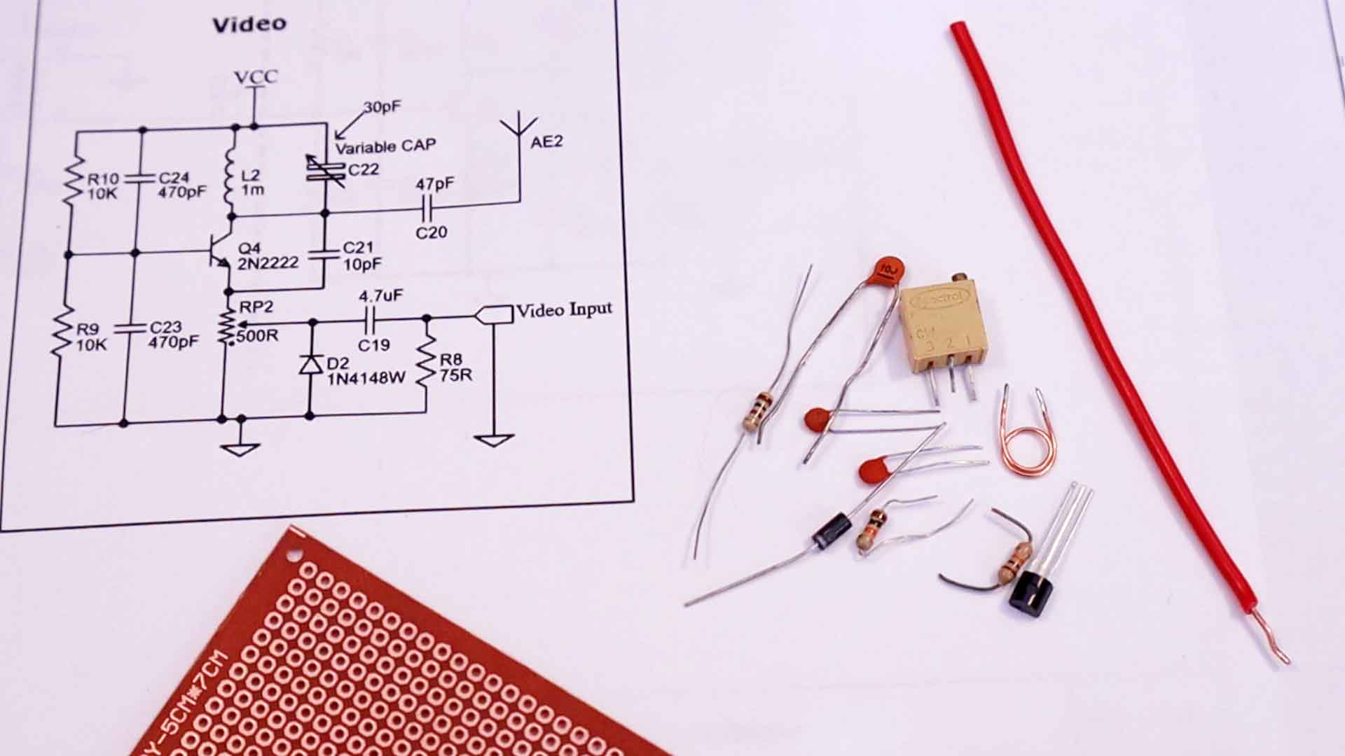DIY analog video transmitter circuit
