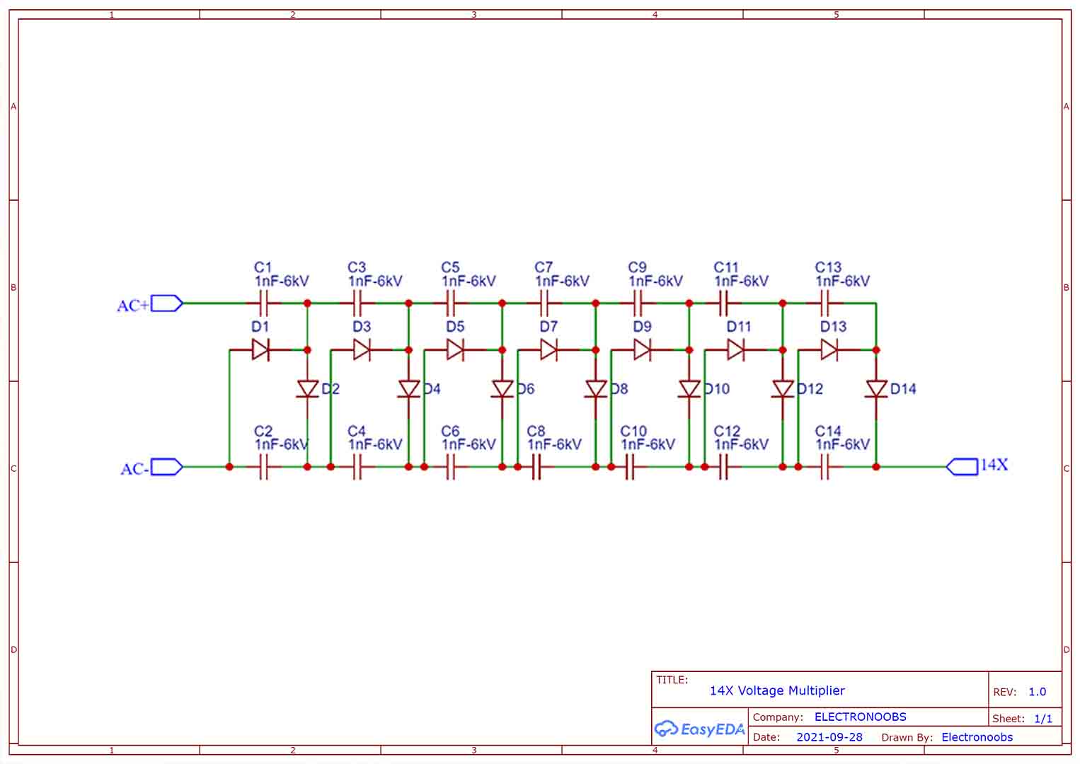 voltage multiplier schematic