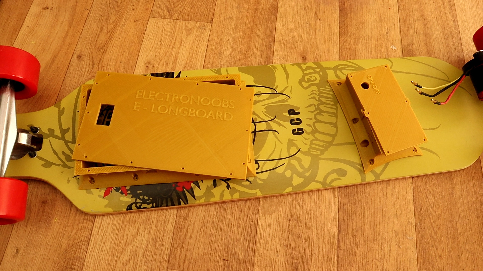 3D STl case printed electric longboard homemade