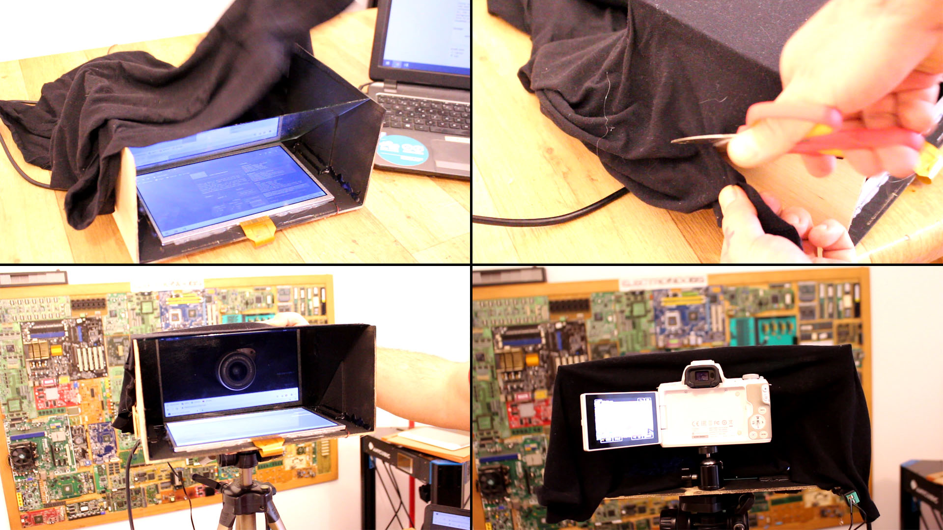 make a homemade prompter PC HDMI