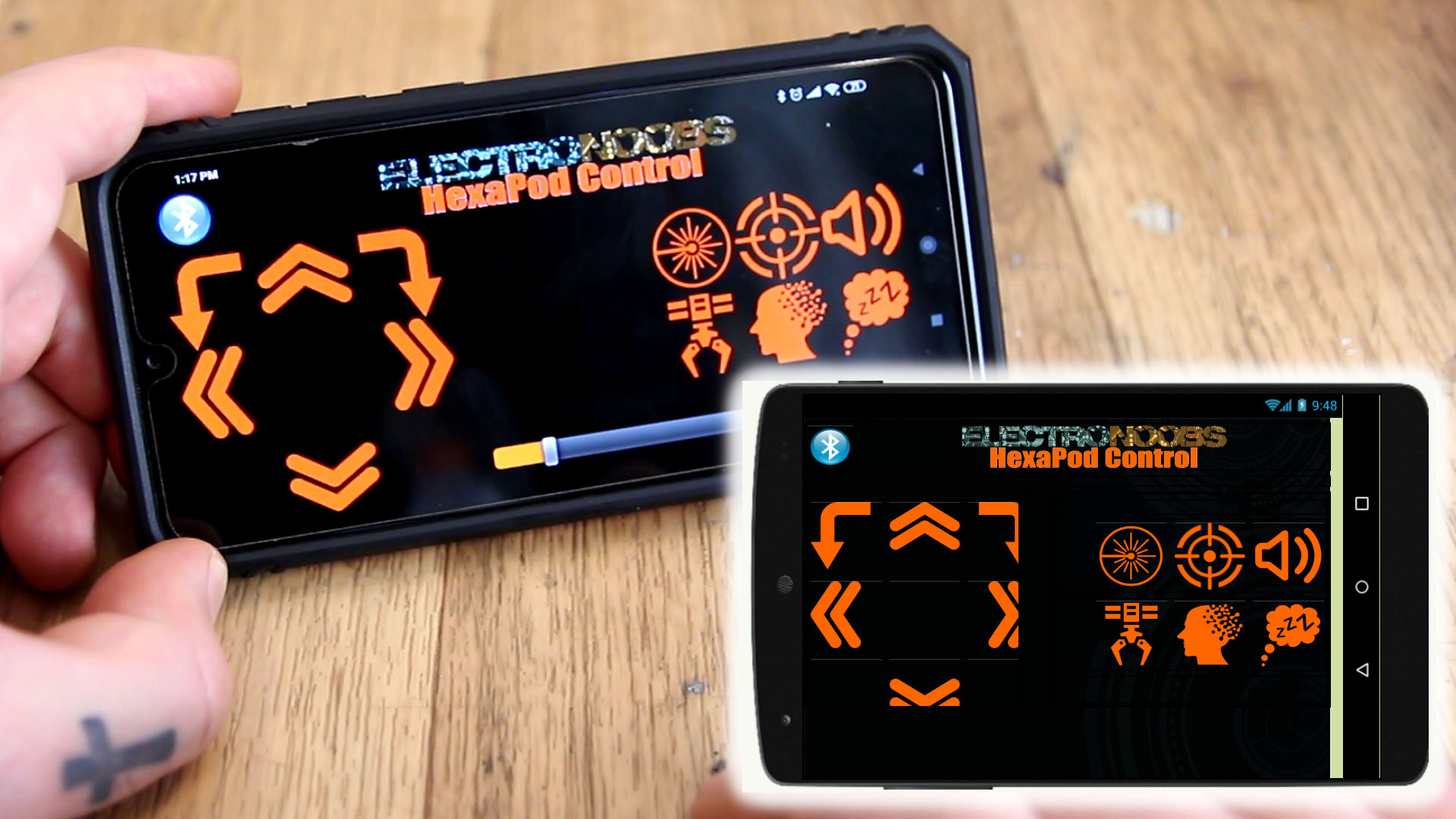 Arduino hexapod robot Bluetooth Android App