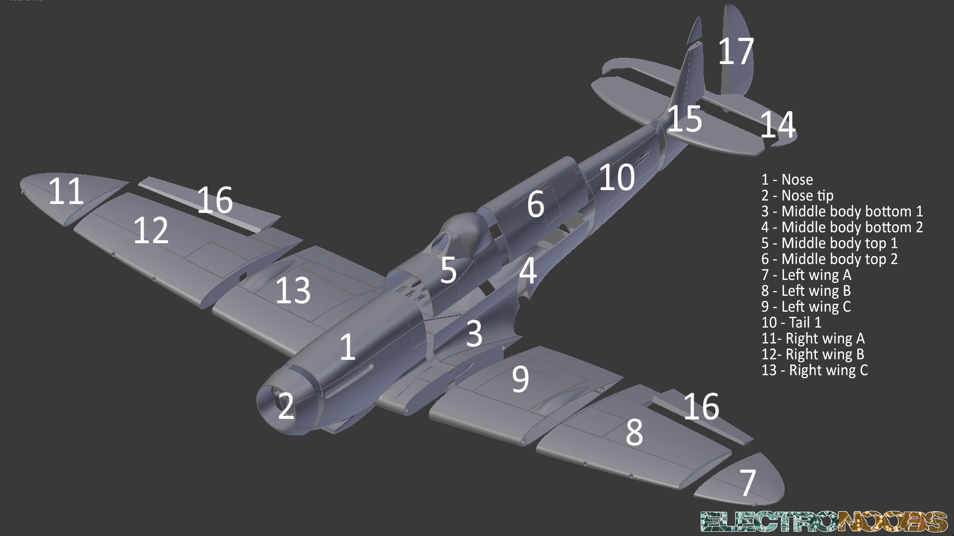 3d Spitfire plans