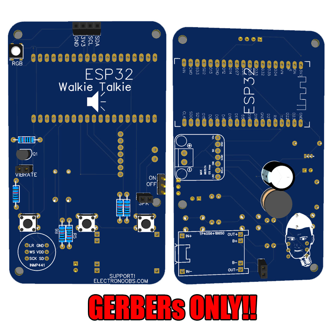 ESP32 Walkie Talkie (Gerbers Only)