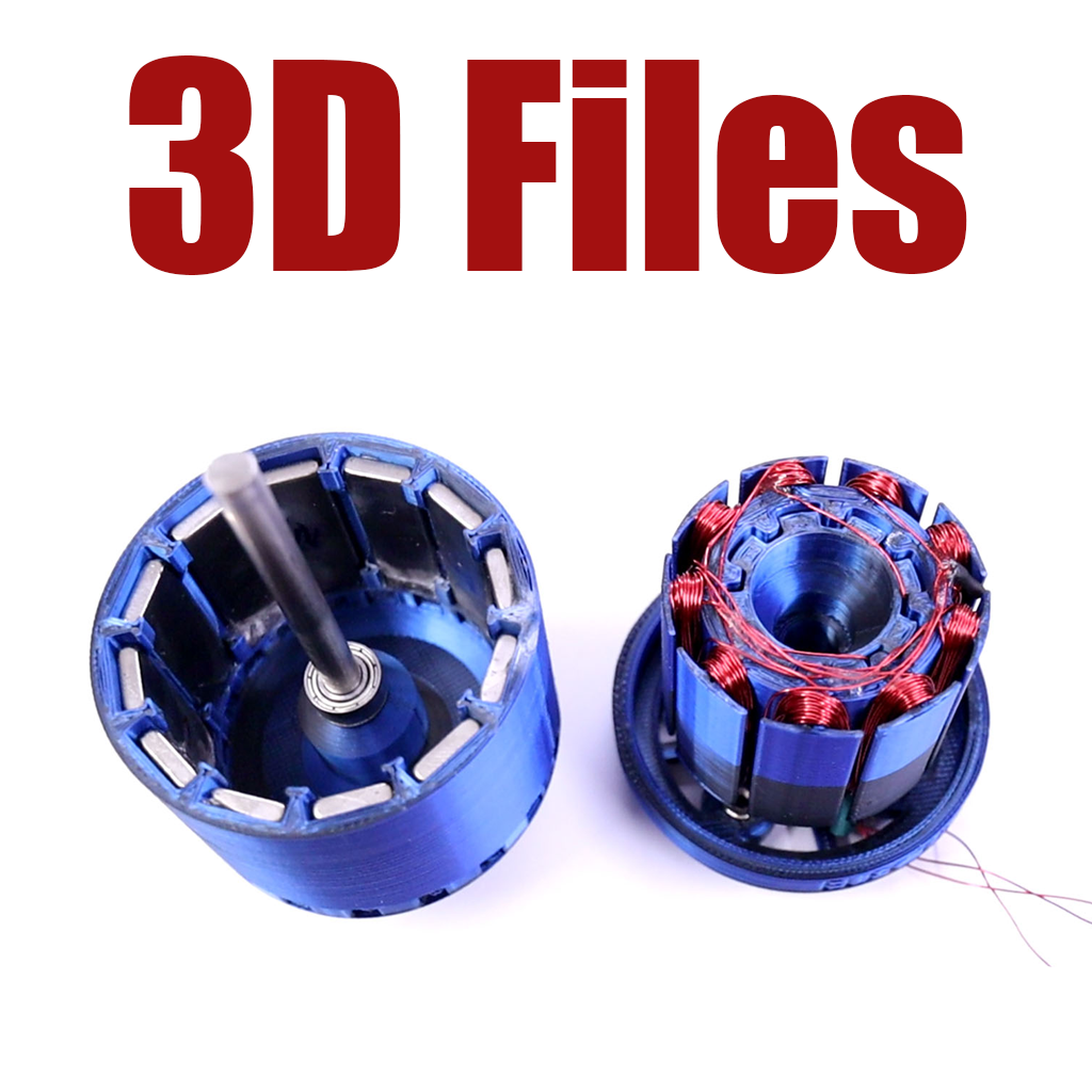 3D Printed 9N12P Brushless Motor (only 3D files)