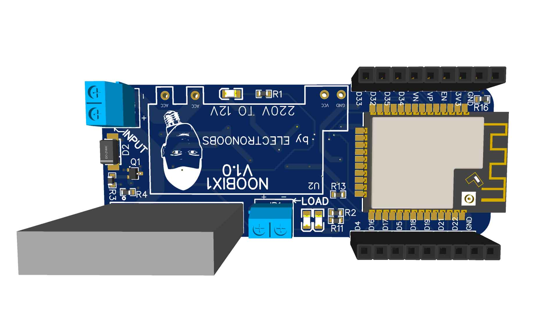 Noobix ESP32 IoT Relay Control (GERBERs Only)