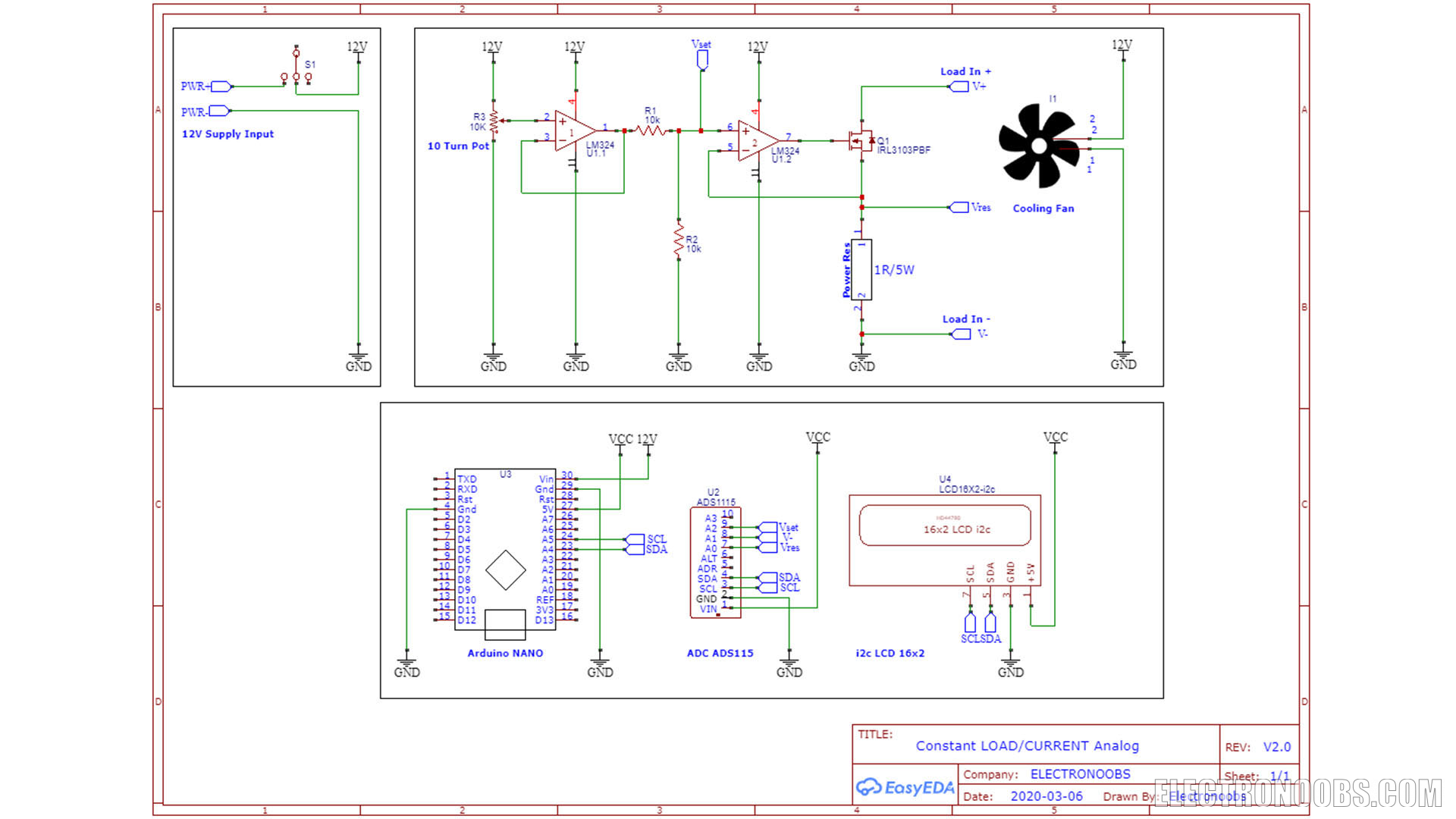 DIY constant load controller schematic