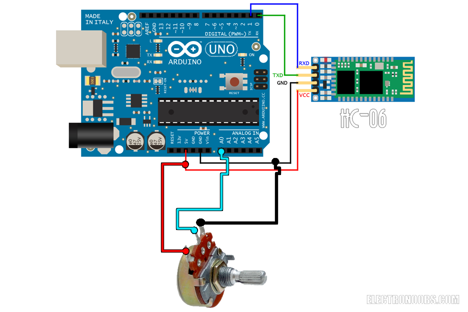 Bluettoth App Arduino Receive Schematic