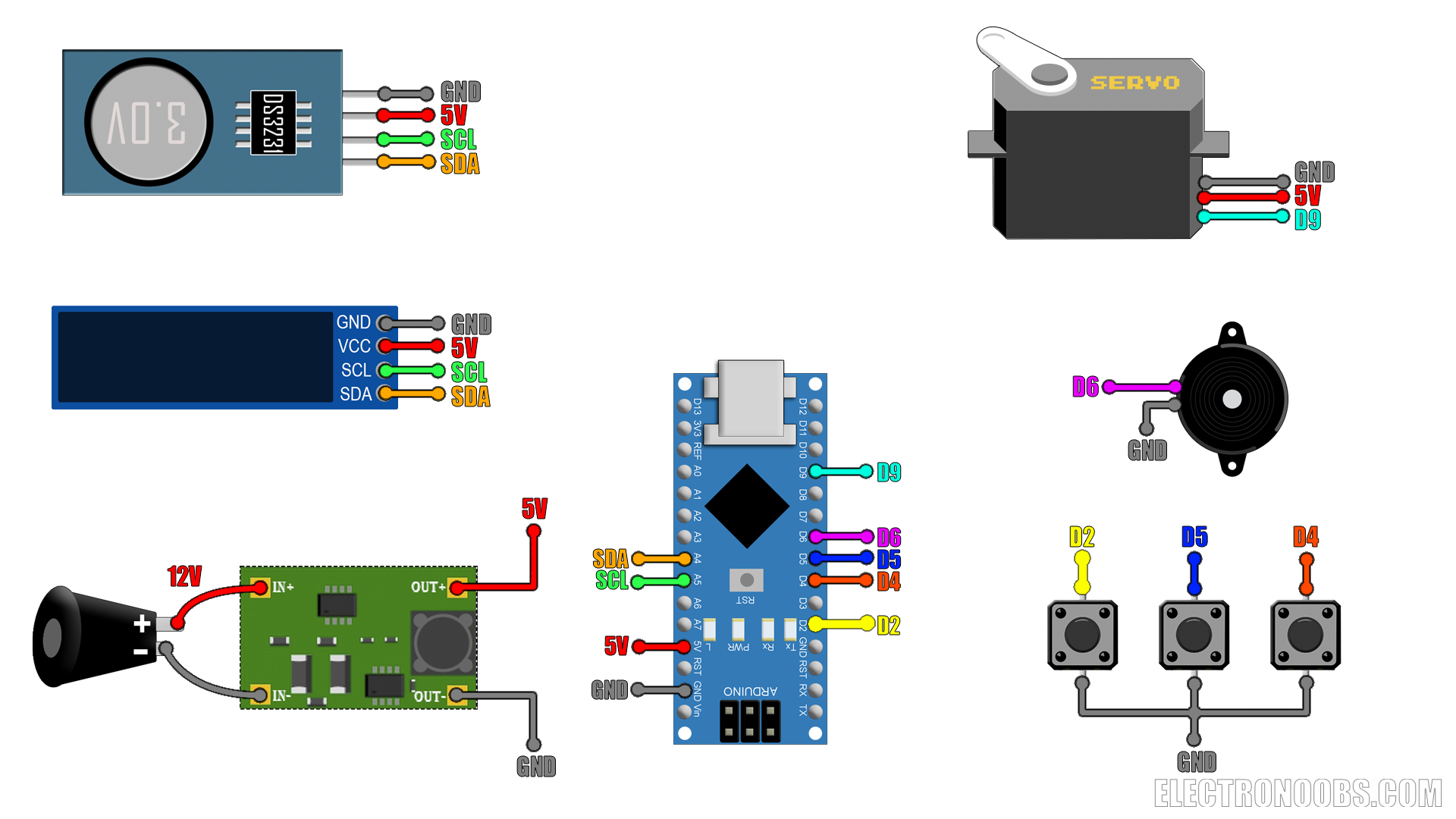 Cat feeder Arduino Schematic