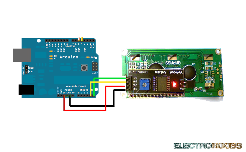 Schematic i2c Arduino LCD