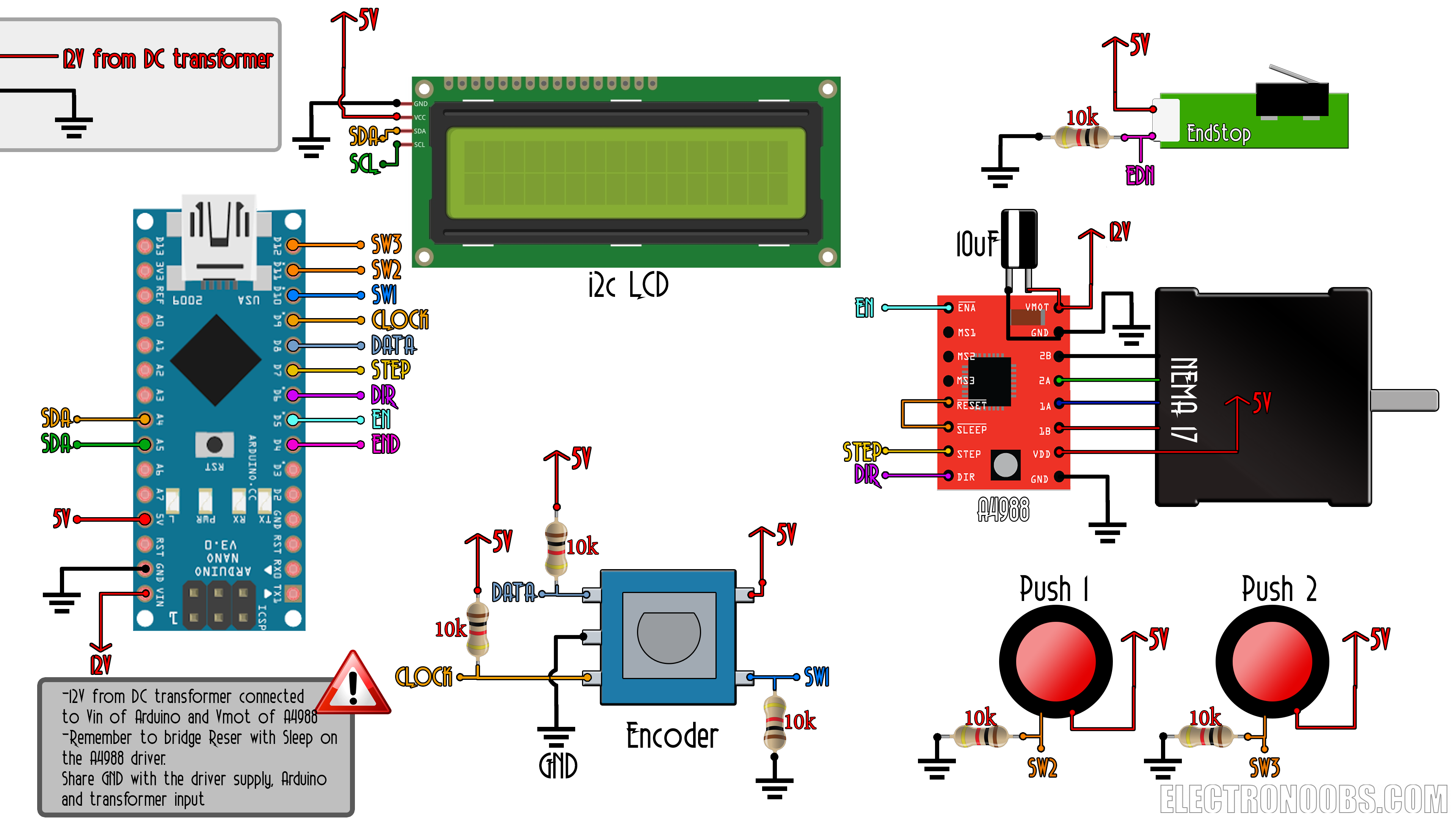 Arduino camera slider schematic
