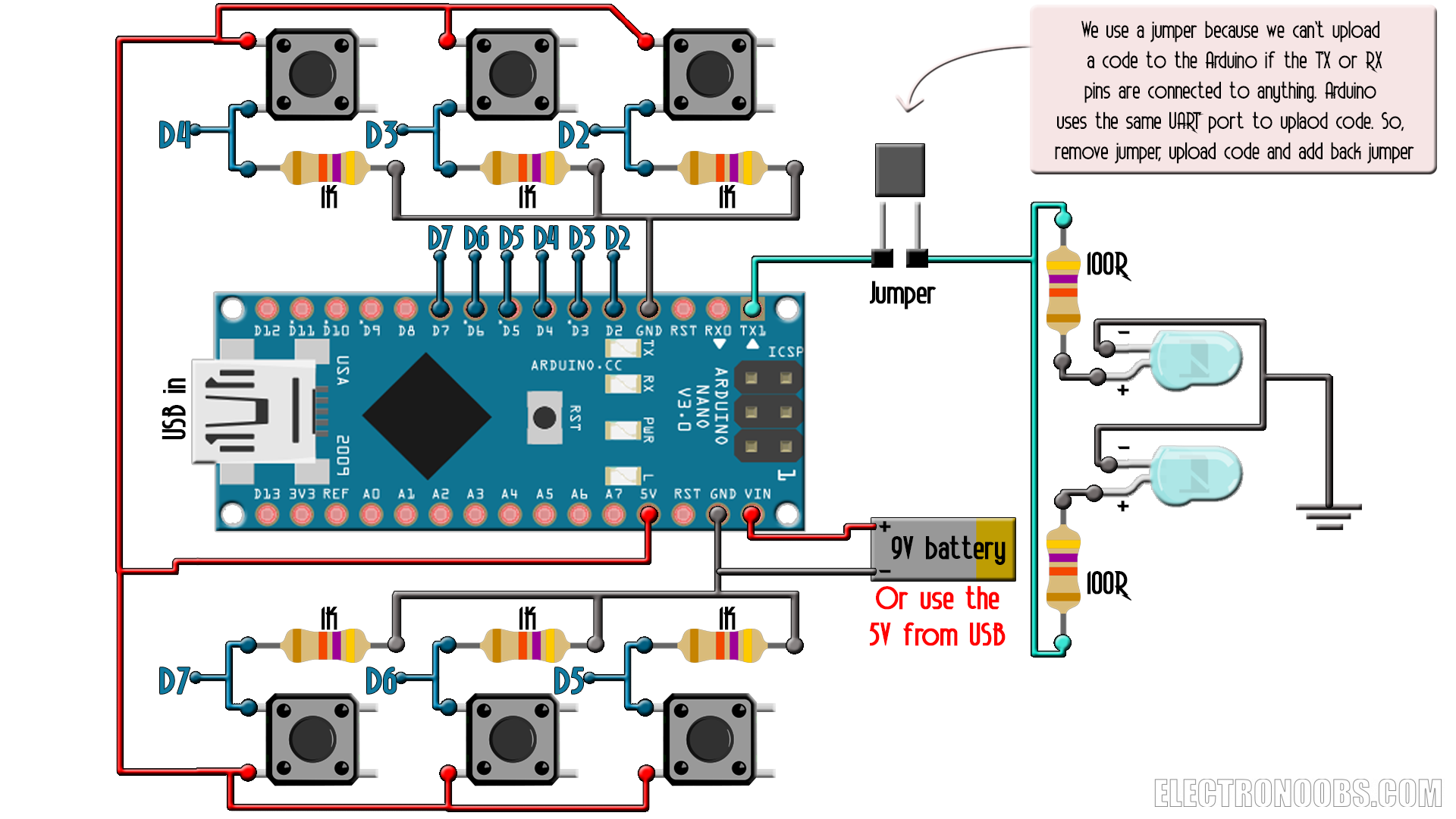electronoobs Homemade IR remote 2114