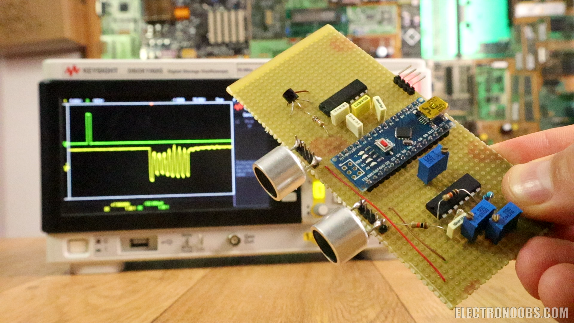 electronoobs Homemade ultrasonic distance sensor 2151