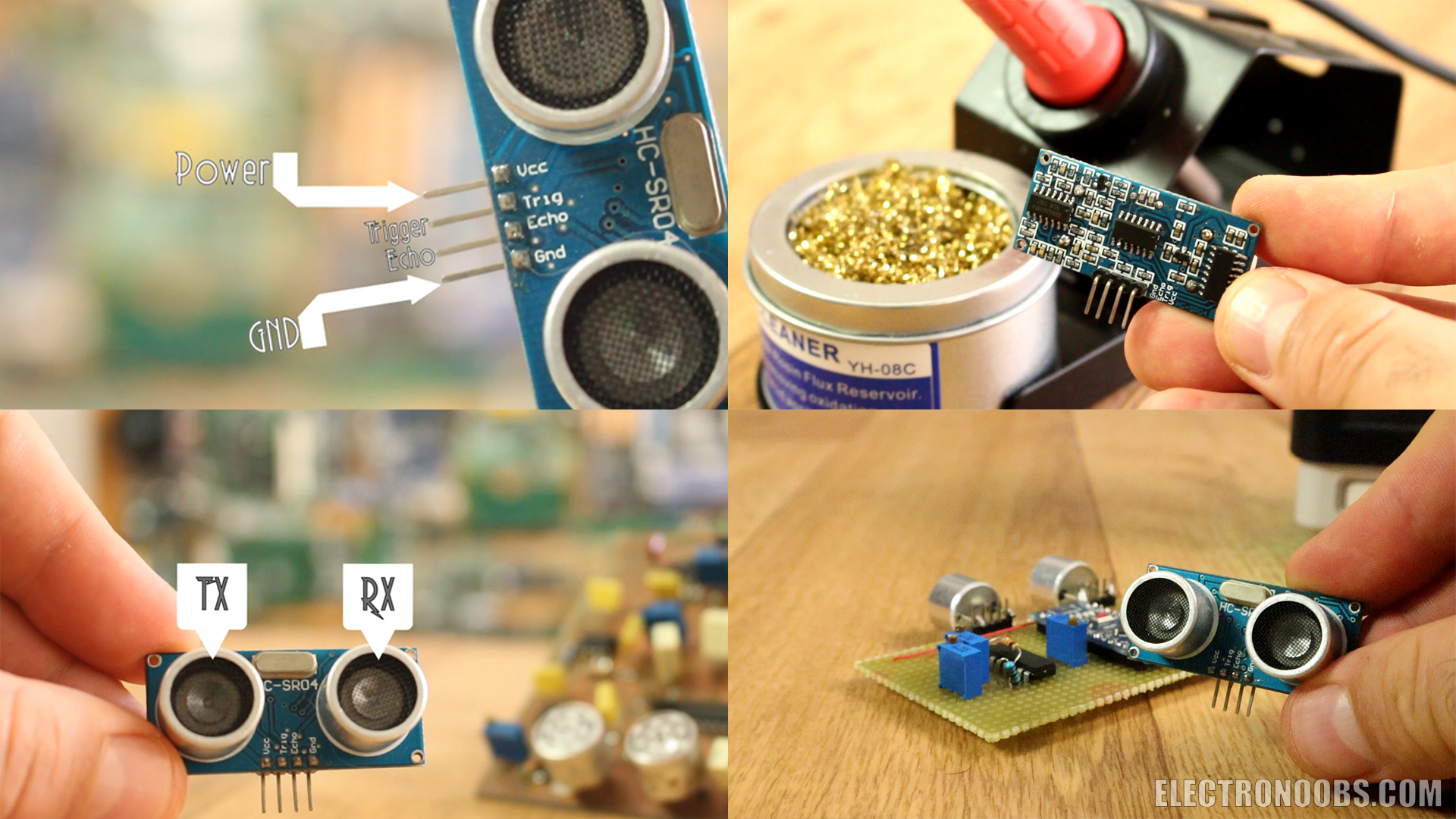 electronoobs Homemade ultrasonic distance sensor 2136
