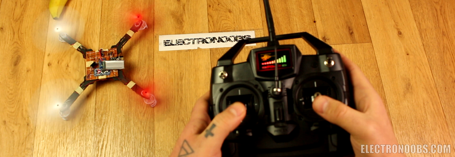 Building an ultra low cost drone using Arduino and wooden sticks.